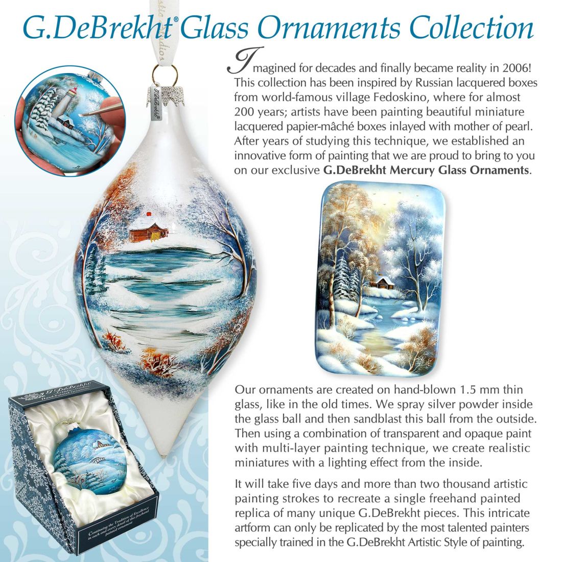 Allegiance Patriotic Eagles Glass Ornament by J. Bergsma - American Christmas Decor - 754-730-JB