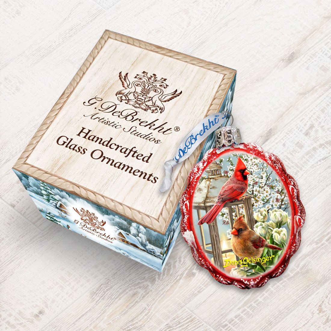 House Birds Mercury Glass Ornament by D. Gelsinger - Christmas Decor - 778105-DG