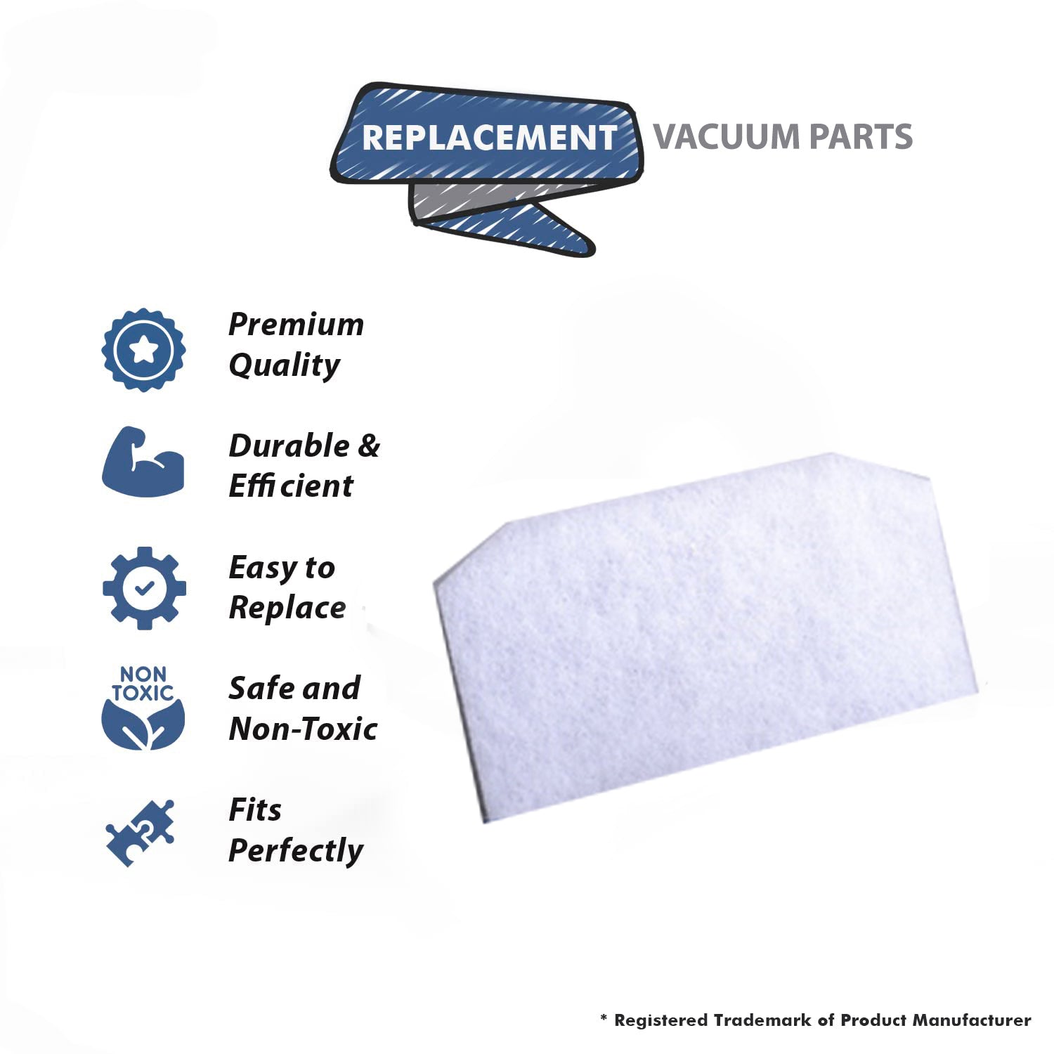 Topvacuumparts Replacement Part For Hoover WindTunnel T-Series Tempo Bagged Upright Vacuum Cleaner Secondry Filter # compare to part 902417001