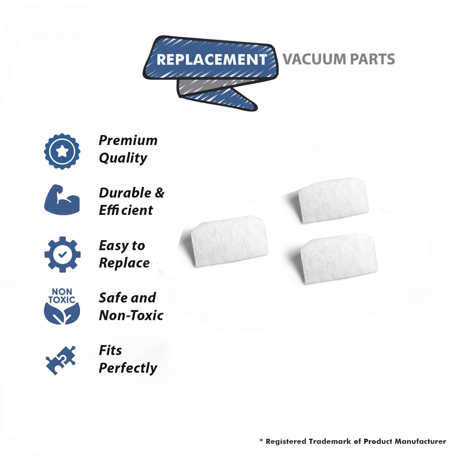 Topvacuumparts Replacement Part For Hoover Upright Vacuum Cleaner Secondary Filter 3PK # Compare To Part 902417001