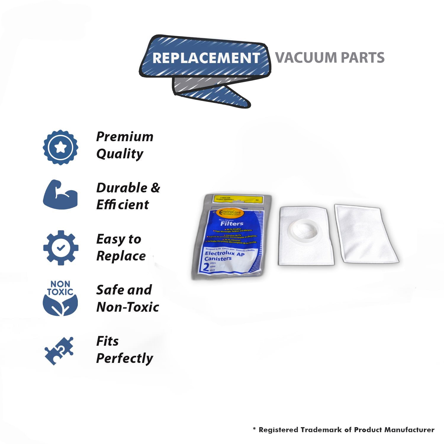 Topvacuumparts 6 Style After Filters Replacement Part for Electrolux # compare to part 902
