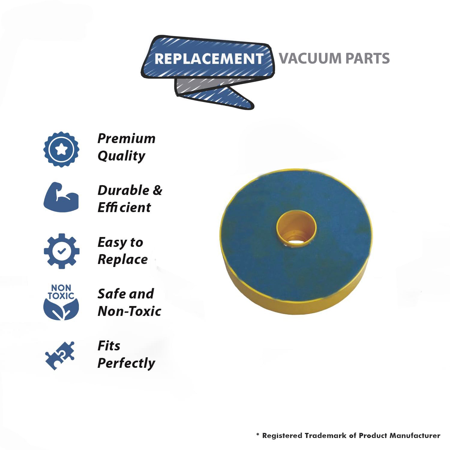 Topvacuumparts Replacement Part For Dyson DC07 Upright vacuum Cleaner Rinsable Round Prefilter # Compare to part 904979-02