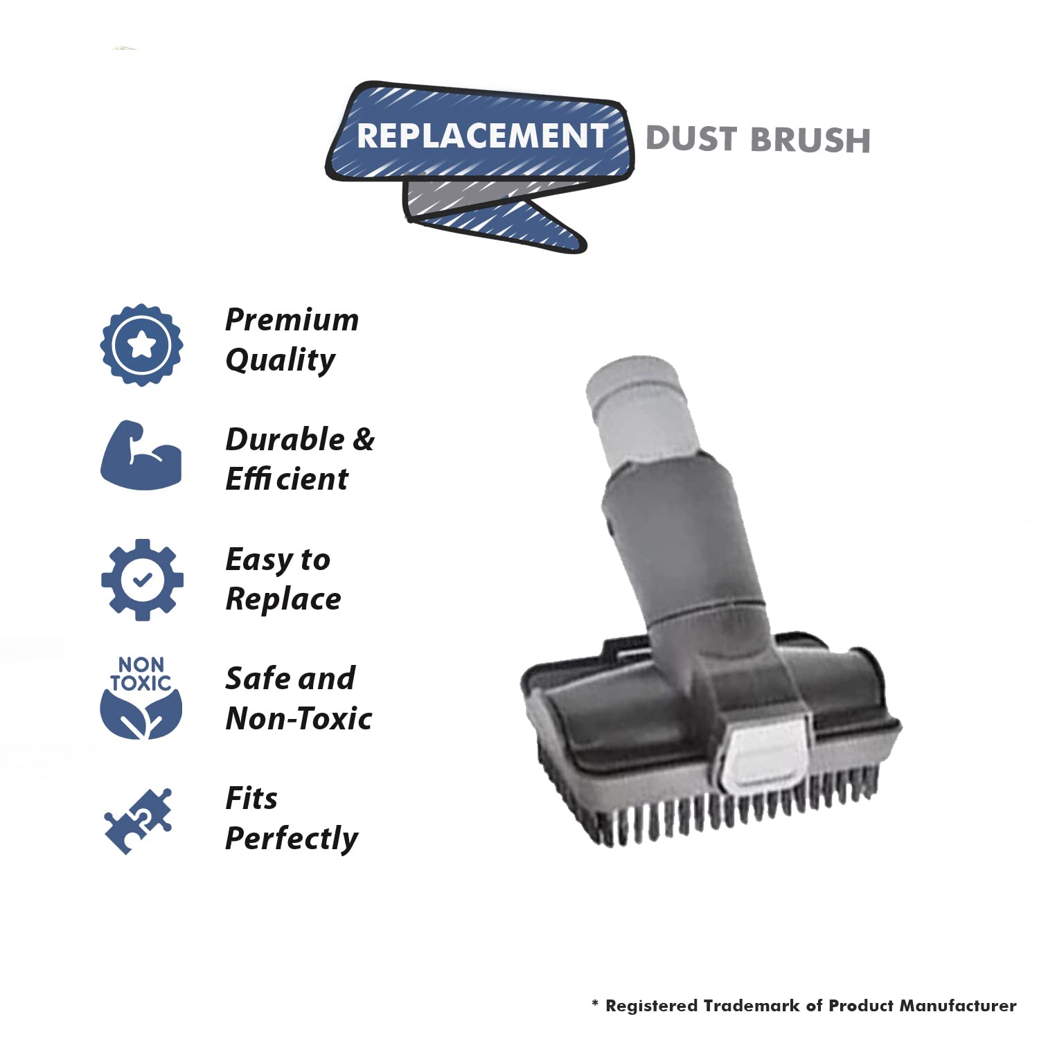Topvacuumparts Attachments Stubborn Dirt Dust Brush Replacement For Dyson V7 V8 V10 V11 V6 DC45 Models # Compare To Part 918508-01