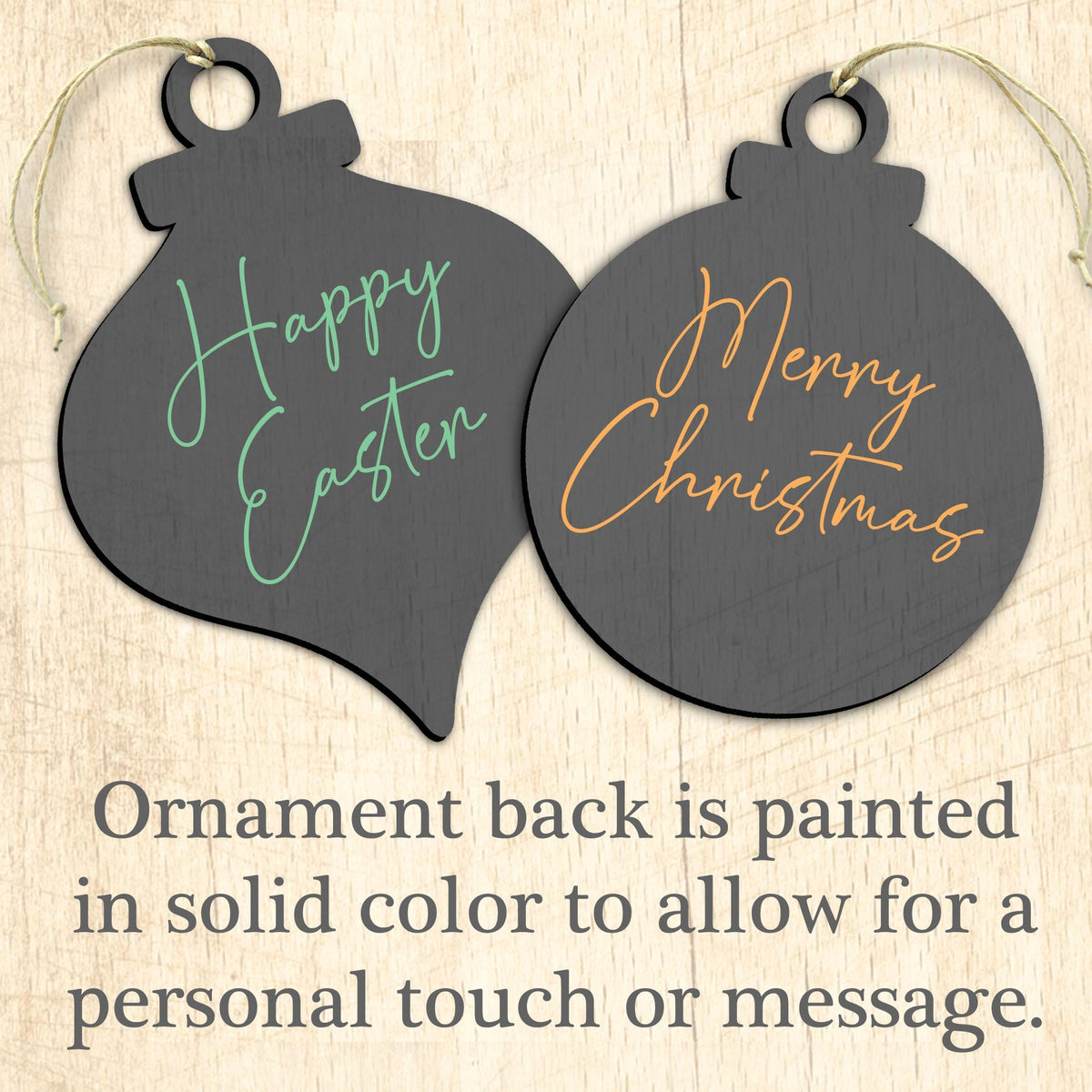 Home for The Holidays Wooden Ornaments Set of 3 by Jamie Mills-Price - Christmas Santa Snowman Decor - 8100037S3-MP