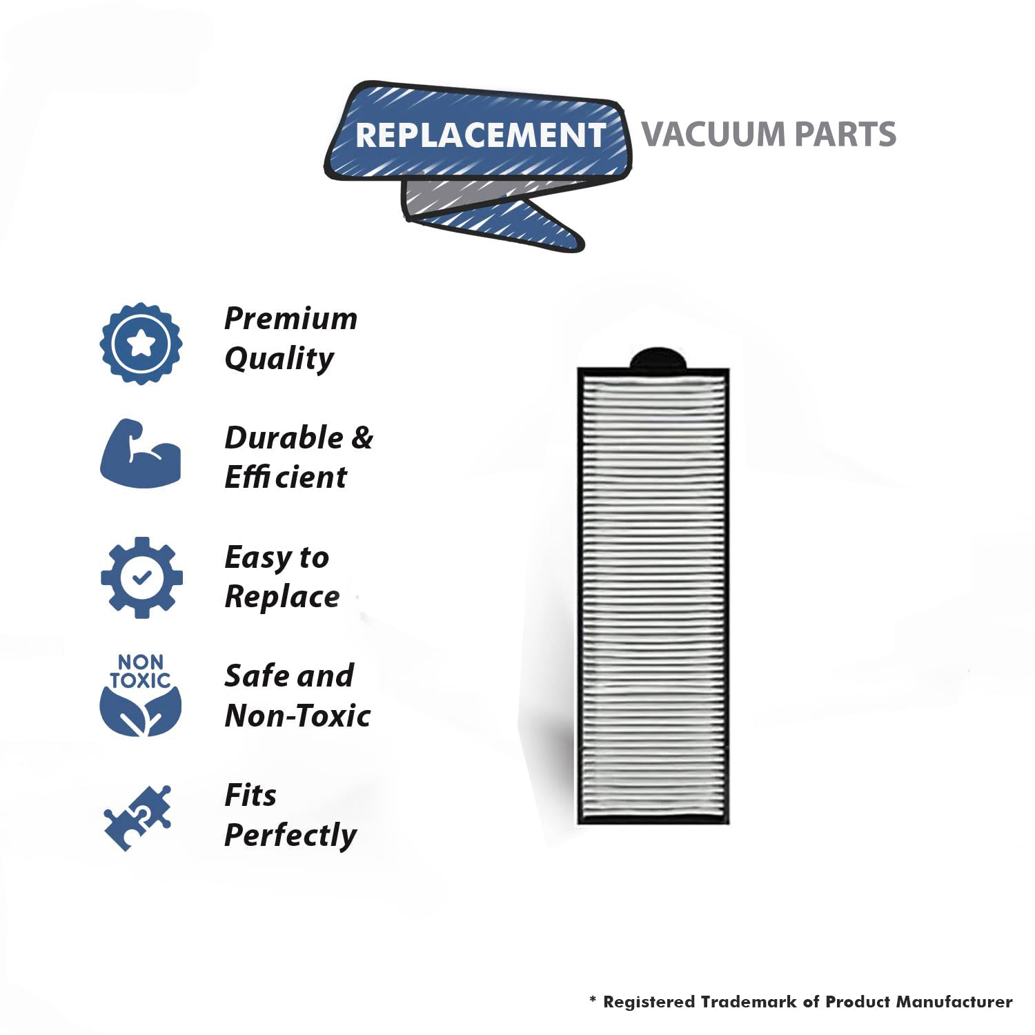 Topvacuumparts Replacement Part for Bissell Style 8 & 14 Vacuum Cleaner Filter # compare to part 3091