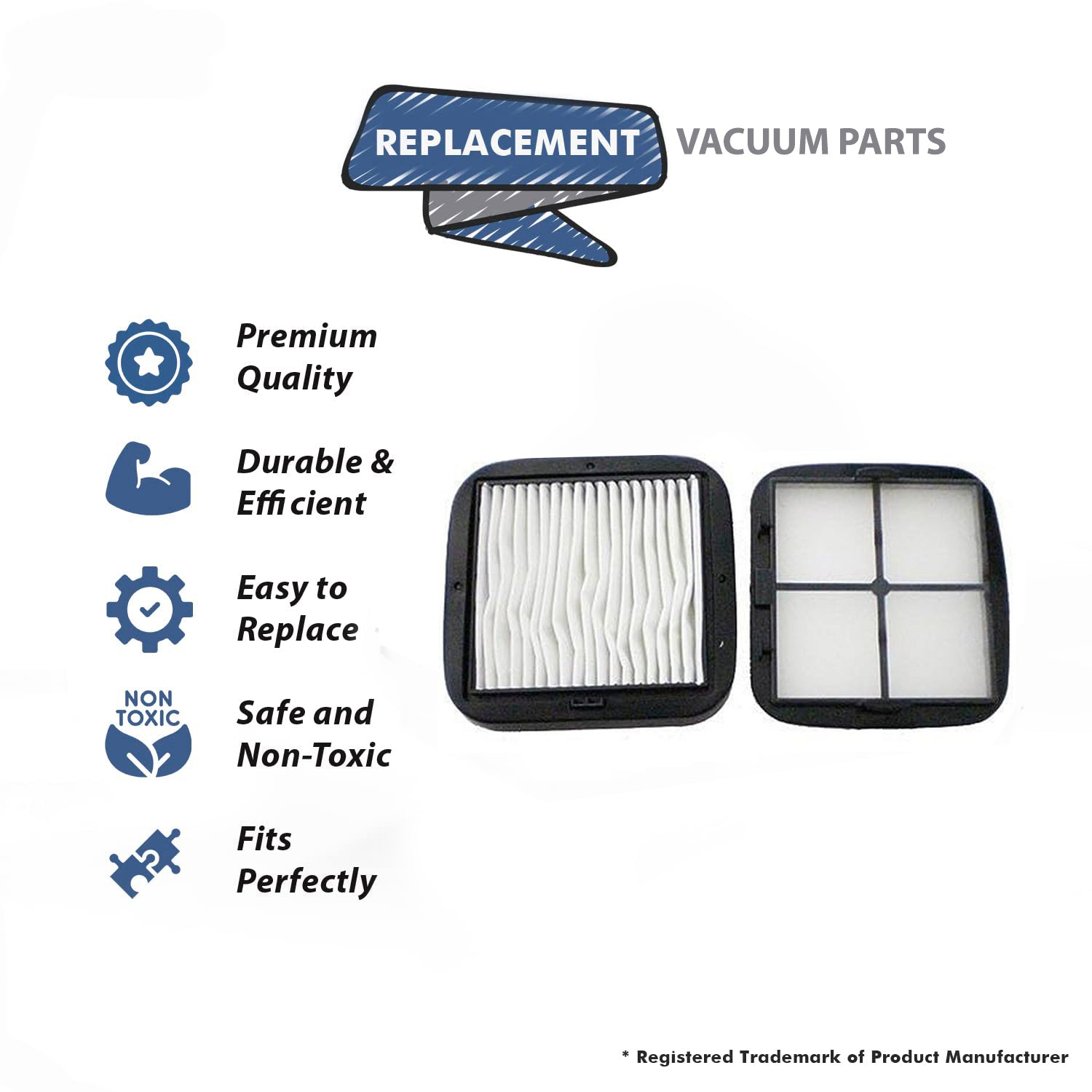 Topvacuumparts Replacement Part For Bissell Eraser Hand Vacuum Hepa Media Filter For Models 33A1B, 33A1, 37U6E,47R5B # compare to part 97D5