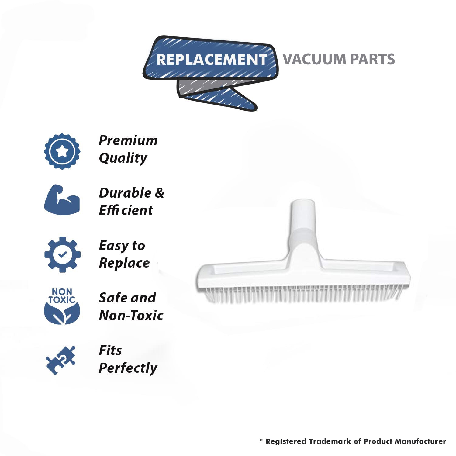 Topvacuumparts Replacement Part For Wessel Werks Vacuum Cleaner 11/4,32mm Gray Carpet Rank # compare to part 99.1047-865