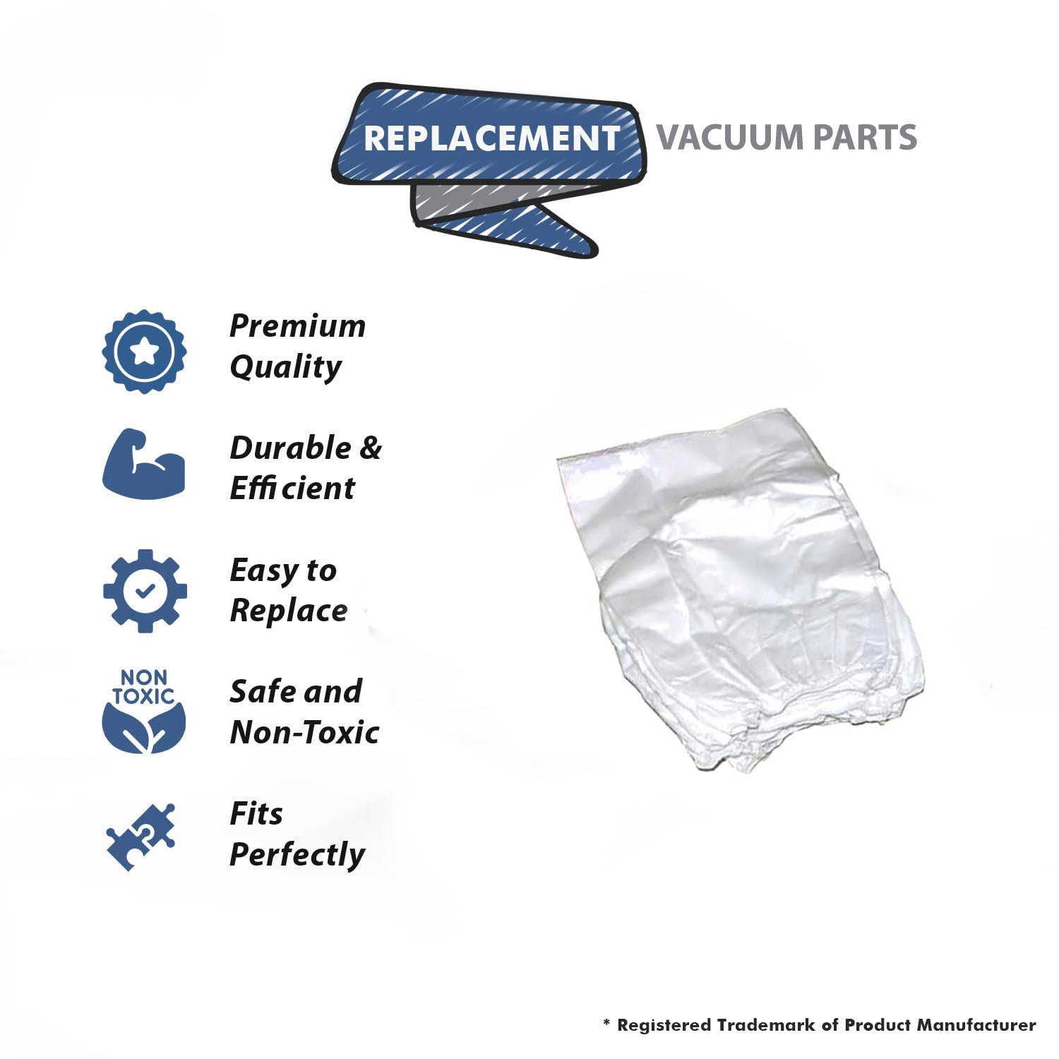 Topvacuumparts Replacement Part For Modern Day 12 Gallon Vacuum Cleaner 5 Paper Bags # Compare to Part A MD814L