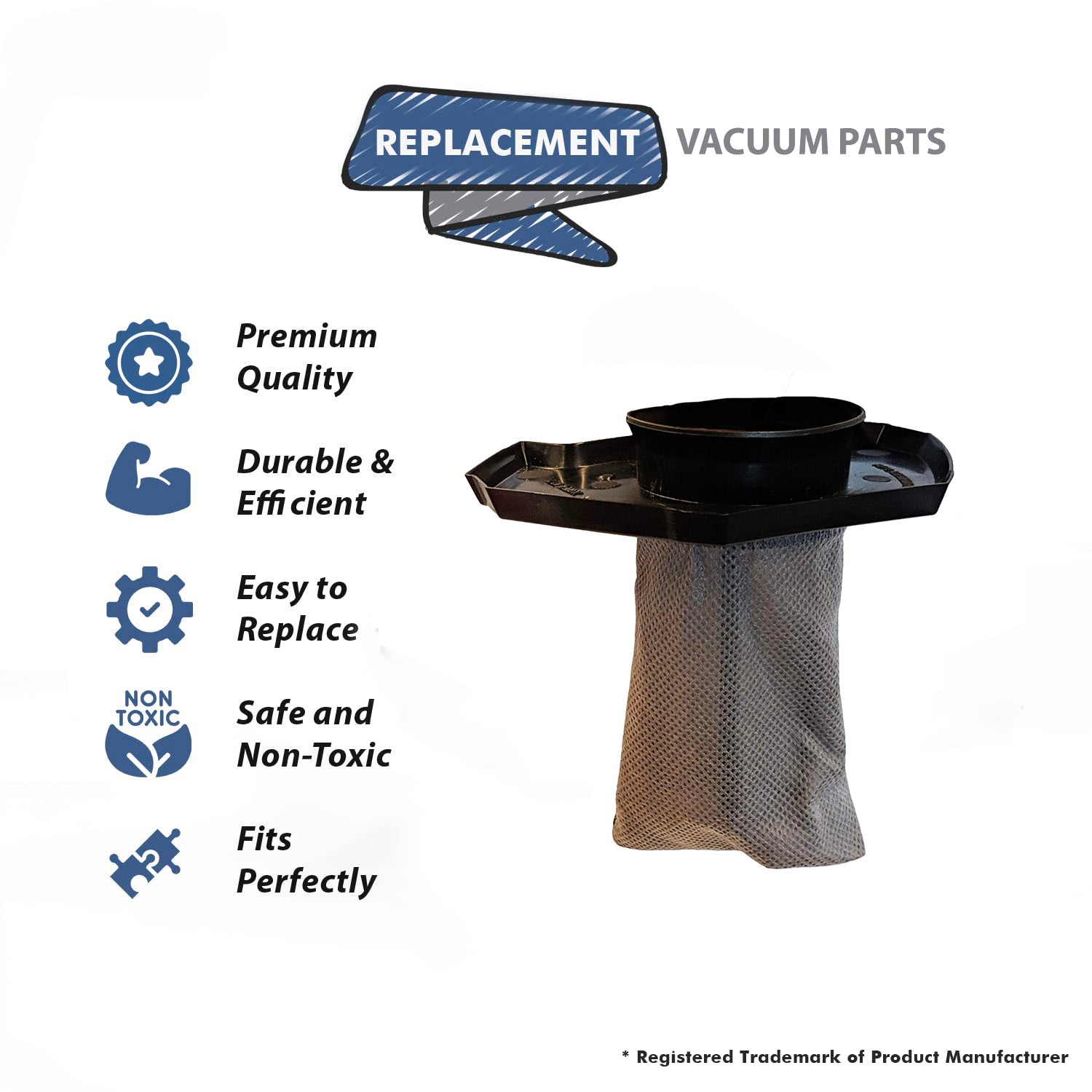 Topvacuumparts Replacement For Dirt Devil Power Express Lite Vacuum Cleaner Filter Fits SD22020, Dirt Devil Filter 1PK # compare to parts AD40114