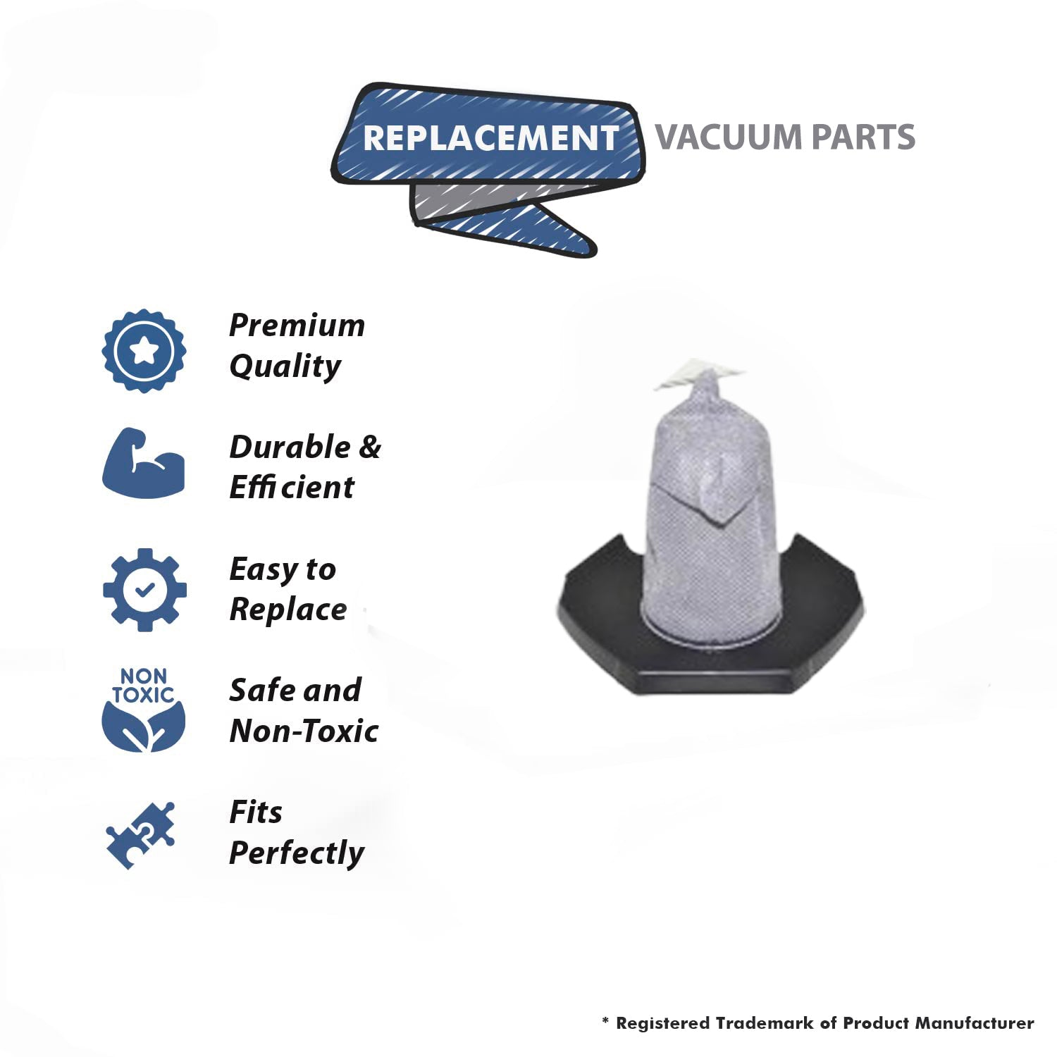 Topvacuumparts Replacement Part For Dirt Devil Vacuum Filter Fits Models SD22020, F114 (3-Pack) # Compare To Part AD40114