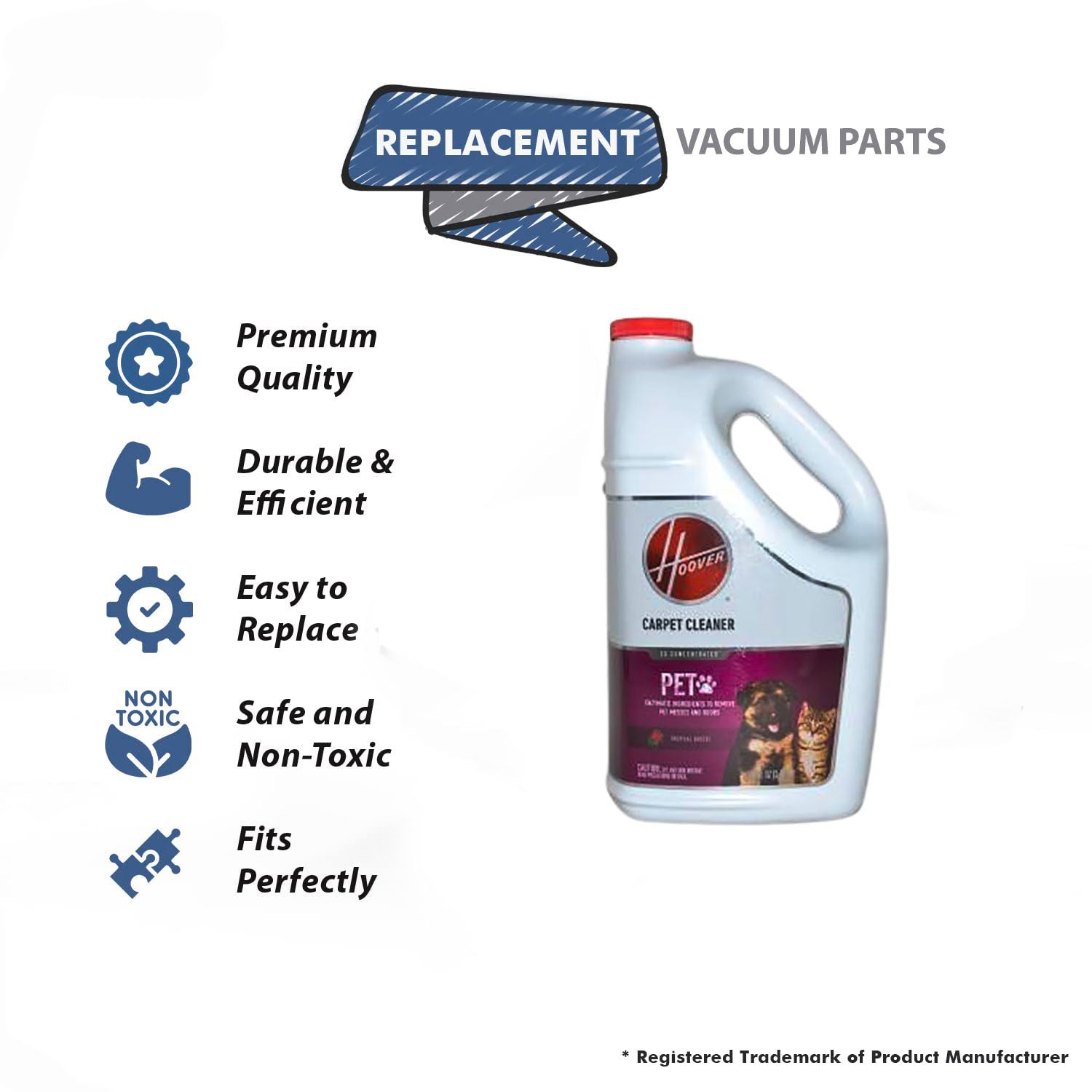 Topvacuumparts Replacement Part For Hoover Enzymatic, Paws and Claws Deep Cleaning Carpet Shampoo # Compare To Part AH30935, 43-0185-06