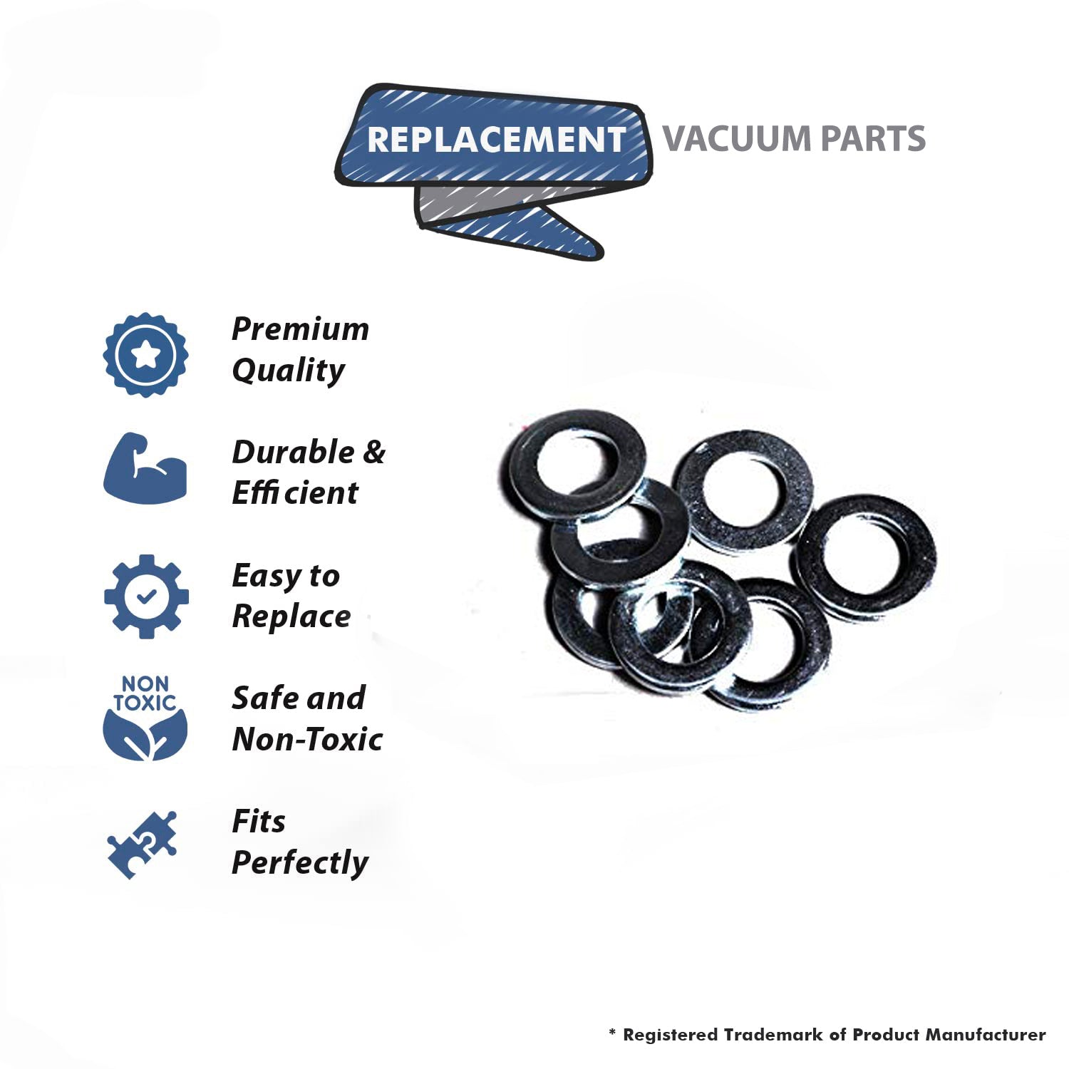 Topvacuumparts Replacement Part For Panasonic MC-400 Vacuum Cleaner Front Wheels Washer # compare to part AMC681-384