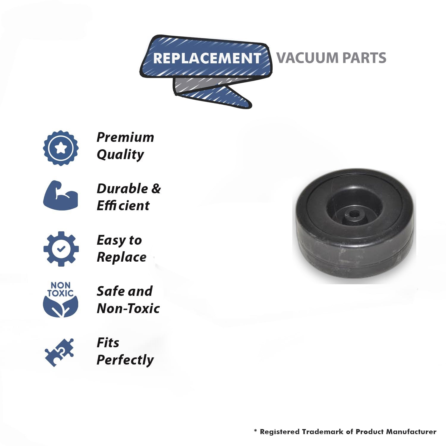 Topvacuumparts Replacement Part For 4000,6000 Upright Vacuum Cleaner Rear Wheel # compare to part B010-2314
