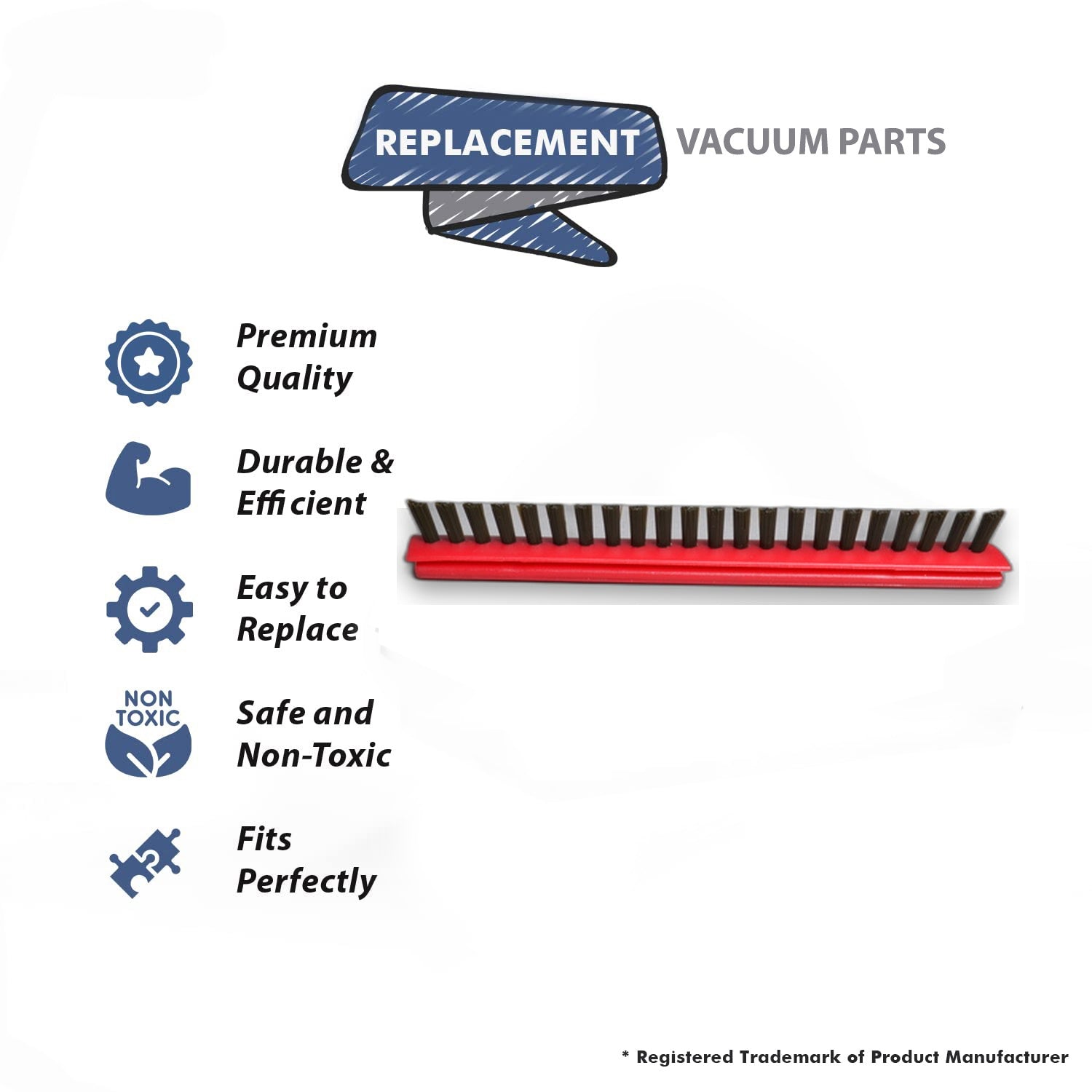 Topvacuumparts Replacement Part For Riccar Upright Vacuum Metal Brush Roller Inserts (2Strips) # compare to part B012-2400B