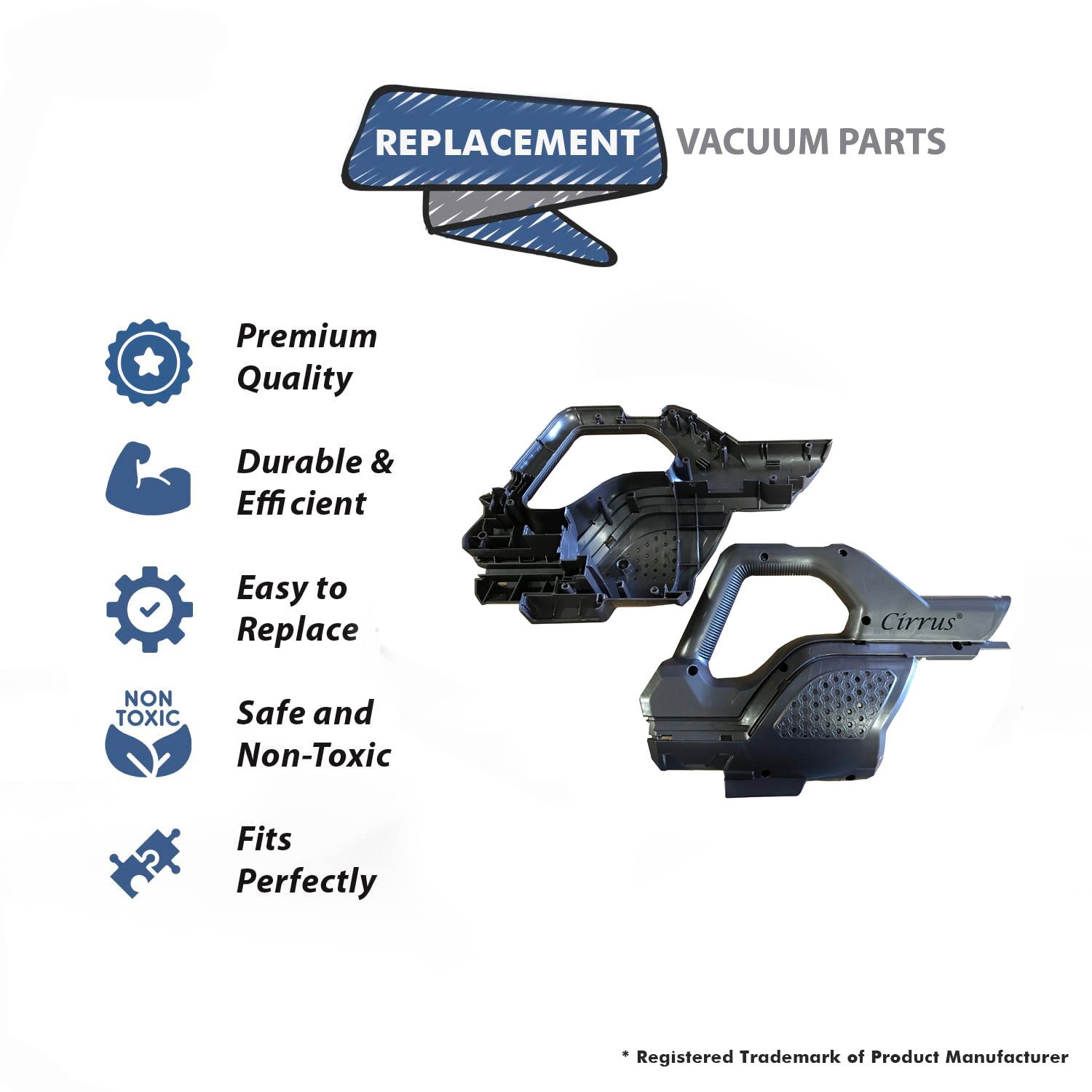Topvacuumparts Replacement Part For cirrus VC25 Vacuum Cleaner Main Body Handle Assembly # compare to part B0216