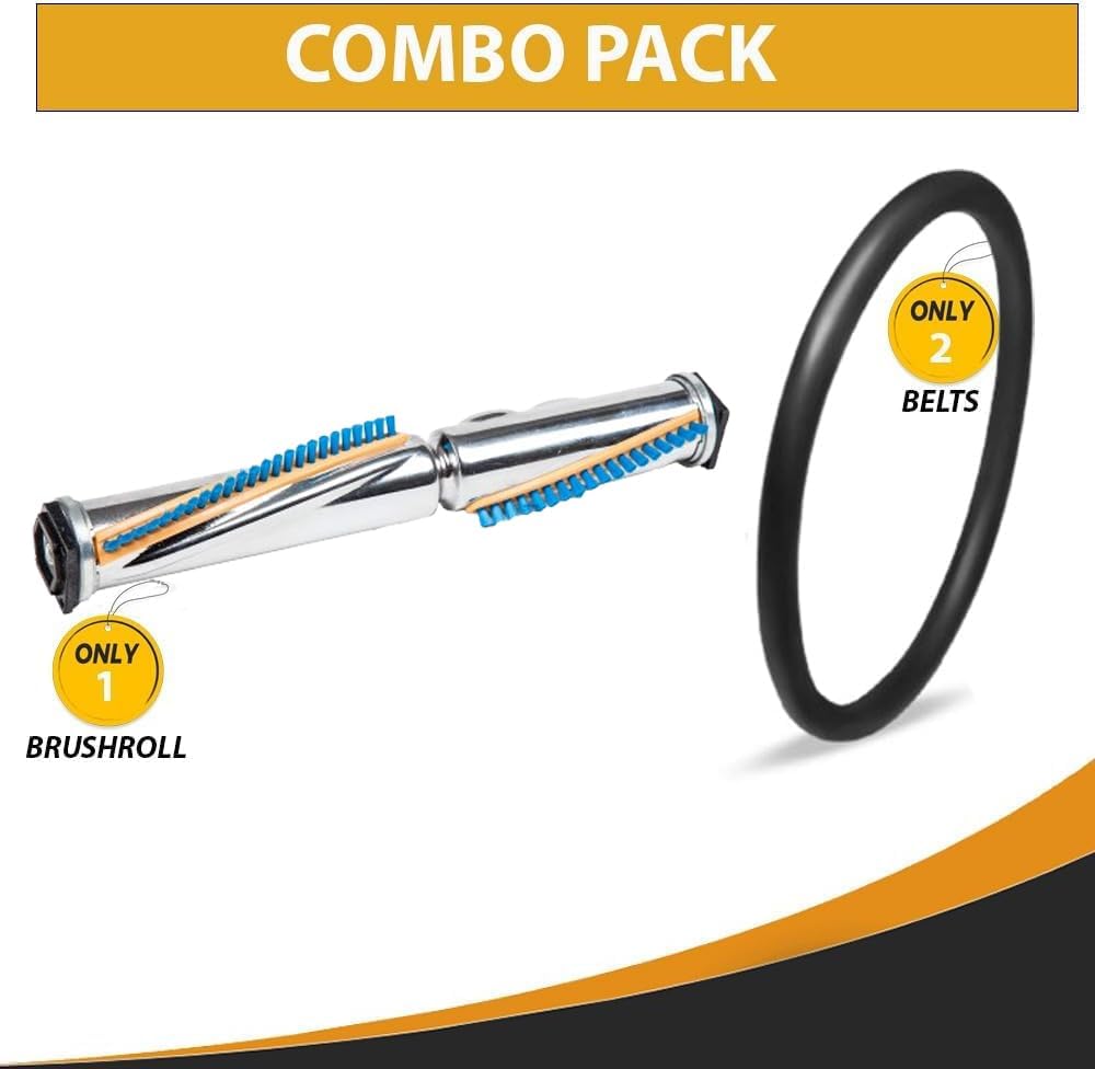 Topvacuumparts Replacement for Sanitaire SC679K Tradition Upright Commercial Bagged Vacuum Metal Brushroll with 2 Belts