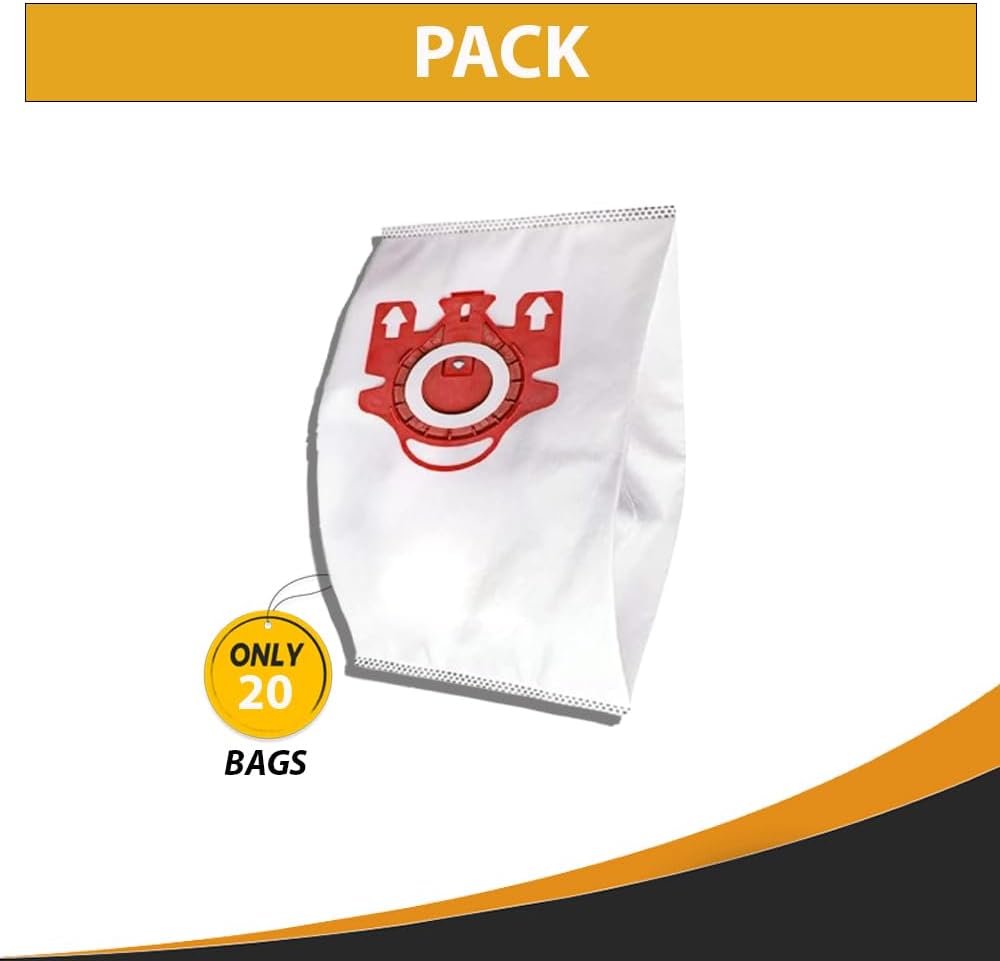 Topvacuumparts FJM Bags for Miele Compact C1 C2, Complete C1, S241 S290 S300i S500 S700 S4 S6 Series Vacuum; Replaces 10123220, 7291640
