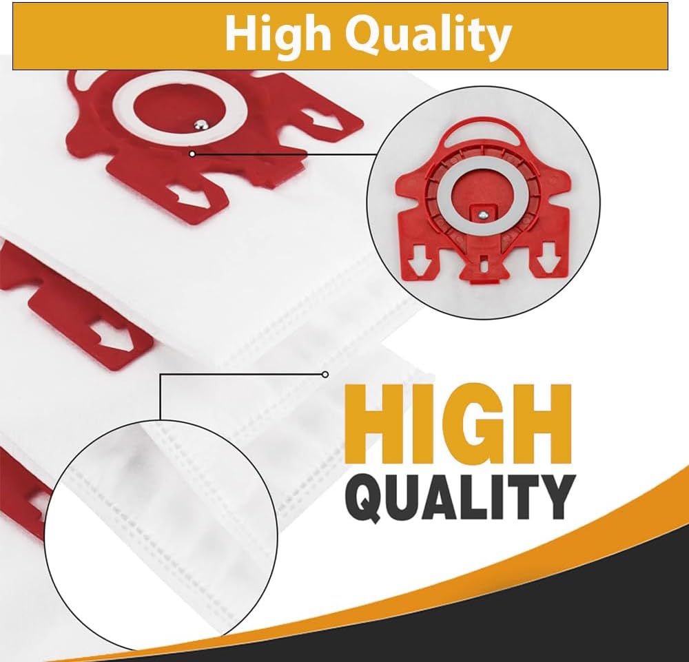 Topvacuumparts 10 Packs FJM Vacuum Bags Replacement for Miele Compact C1 Vacuum Type FJM,Compact C1,Compact C2,S6000-S6999,S4000-S4999,S700,S500-S578