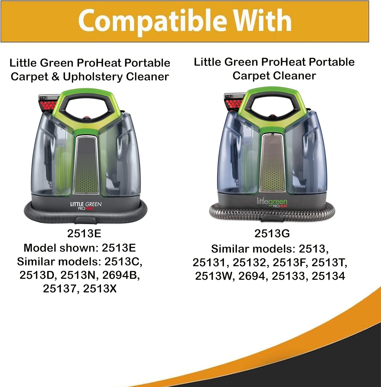Topvacuumparts BISSELL Little Green Proheat Portable Deep Cleaner Spot Cleaner and Car Auto Detailer 2513Evacuum Clean Water Tank and Dirty Water Tank