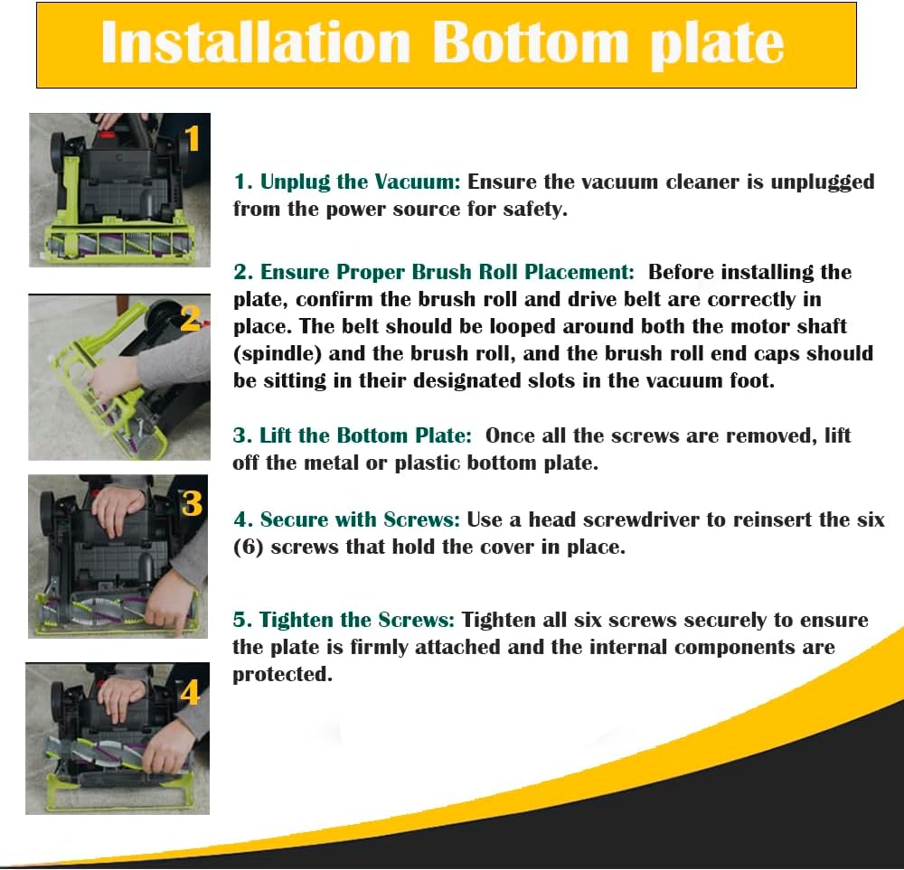 Topvacuumparts Brush Roll & Bottom Plate Kit for Bissell CleanView/Powerlifter Swivel Rewind Pet Vacuums 2254, 2255, 2256, 2258, 2260, 2316 Series