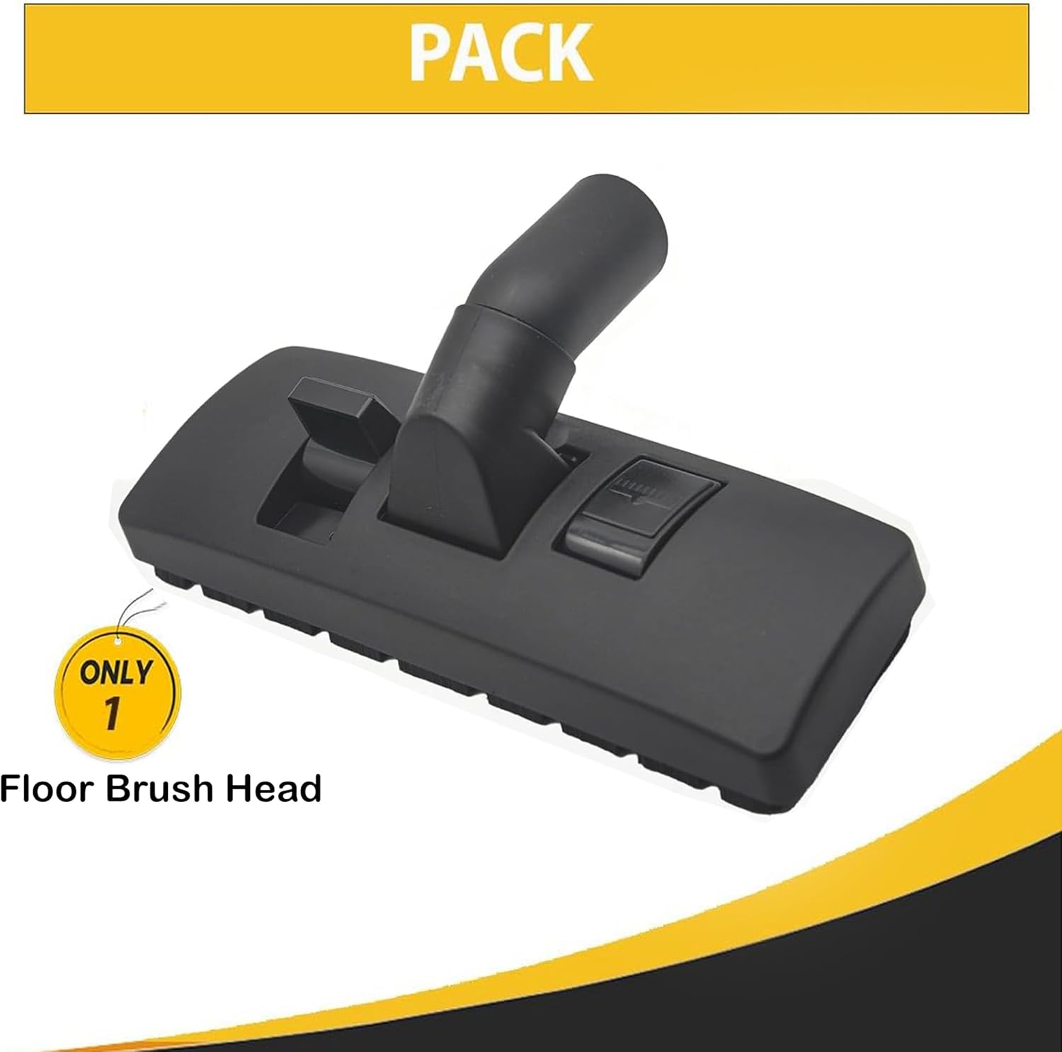 Topvacuumparts 1 1/4 inch 32mm Universal Vacuum Cleaner Euro Floor Brush Head Brush Attachment for Floor and Carpet Combo Tool (Black)