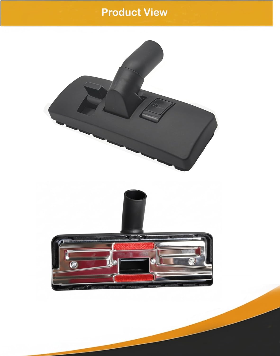 Topvacuumparts 1 1/4 inch 32mm Universal Vacuum Cleaner Euro Floor Brush Head Brush Attachment for Floor and Carpet Combo Tool (Black)