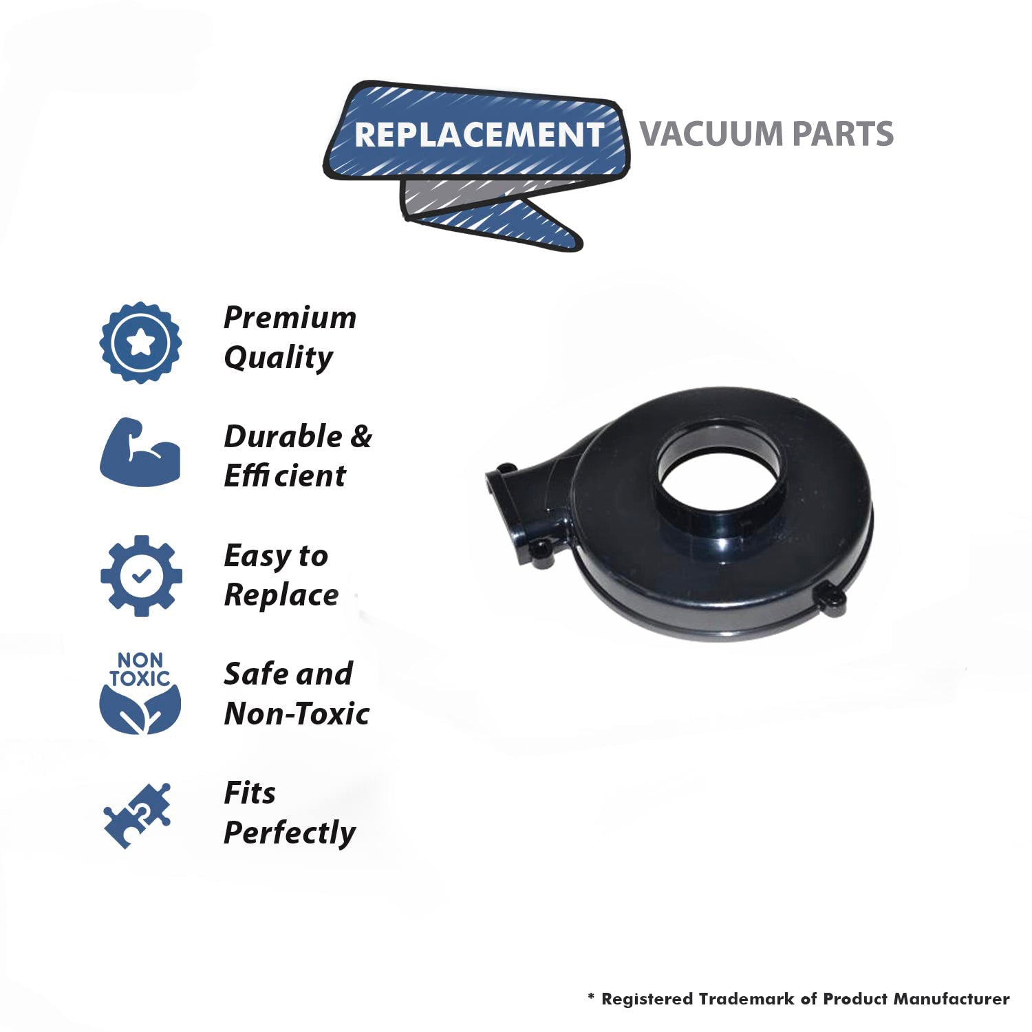 Topvacuumparts Replacement Part For Maytag Vacuum Scroll Housing LH Black # compare to part B220 4114