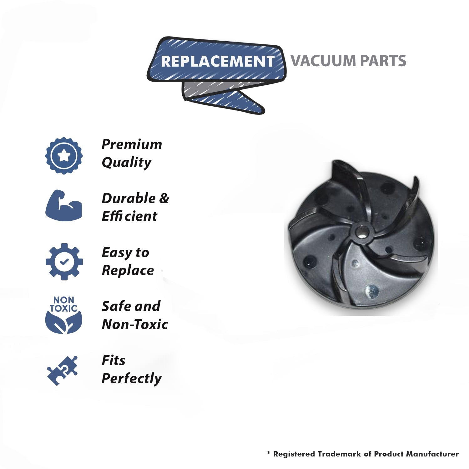 Topvacuumparts Replacement Part for Simplicity Vaccum Cleaner Fan Suction Motor, 2 Motor Units # Compare to Part B486-1214