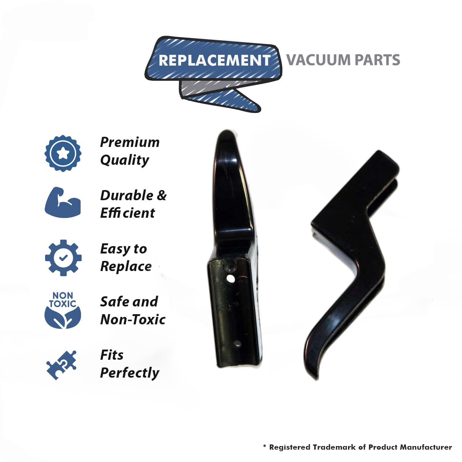 Topvacuumparts Replacement Part For Fitall Vacuum Cleaner Heavy Duty Plastic Cord Hook 2pk with Screws # compare to part BK702