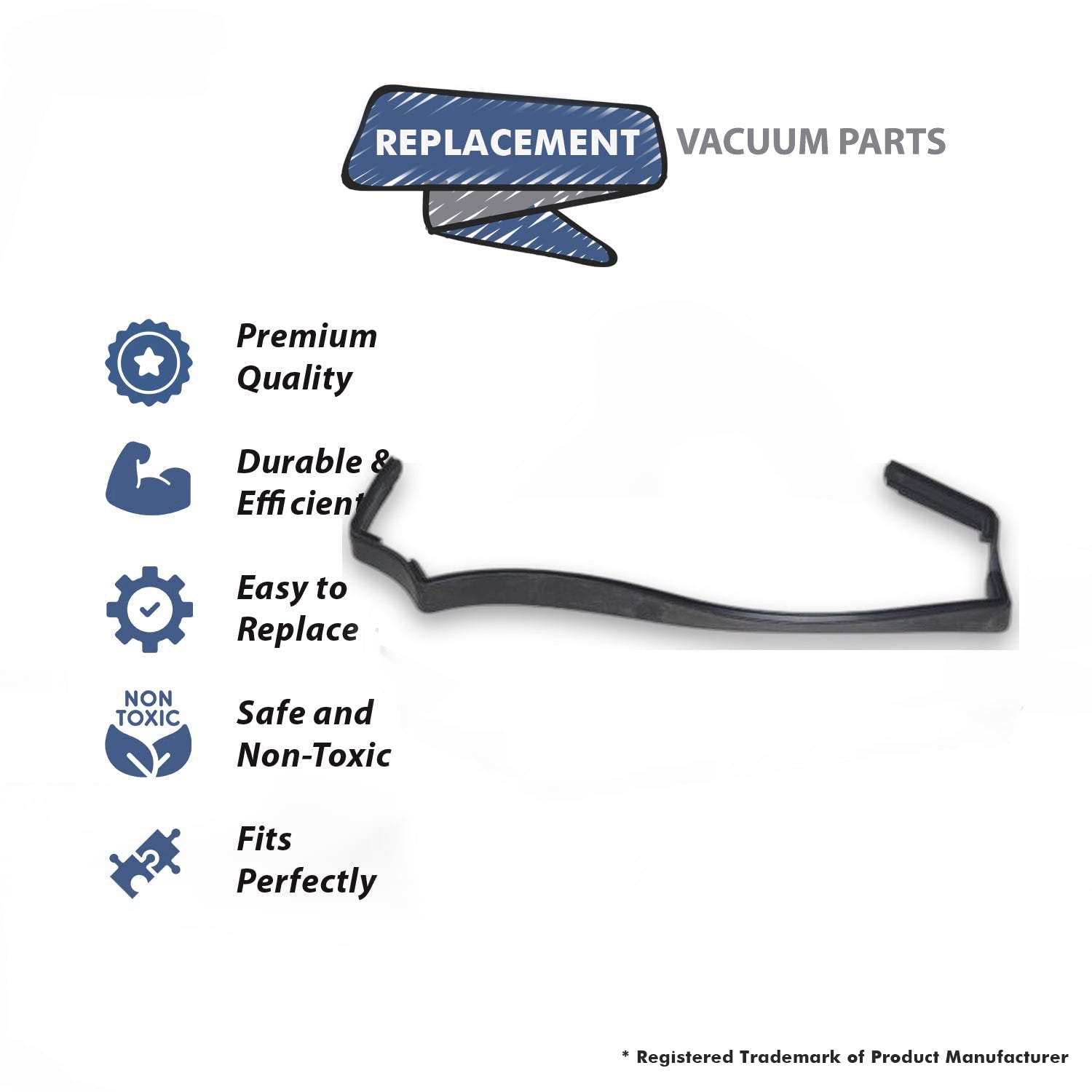 Topvacuumparts Replacement Part For Turbo Cat CAT 9874 Black-Turbo Vacuum Cleaner Nozzle Bumper # compare to part BLACKBUMPER