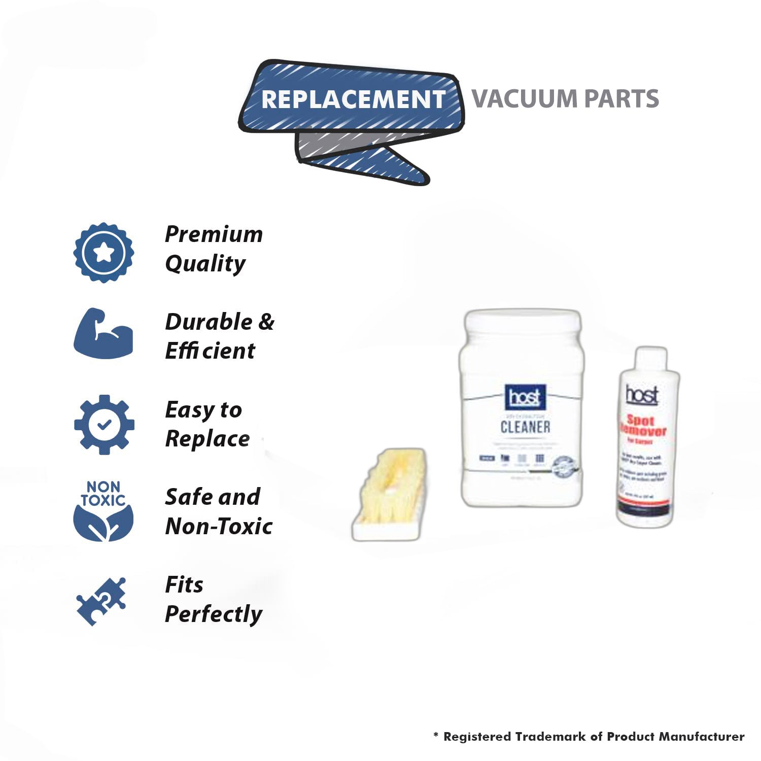 Topvacuumparts Replacement Part For Host Dry Carpet Cleaning Kit Contains 2.5 Shaker,Spot Remover and Carpet Brush # Compare To Part C12100