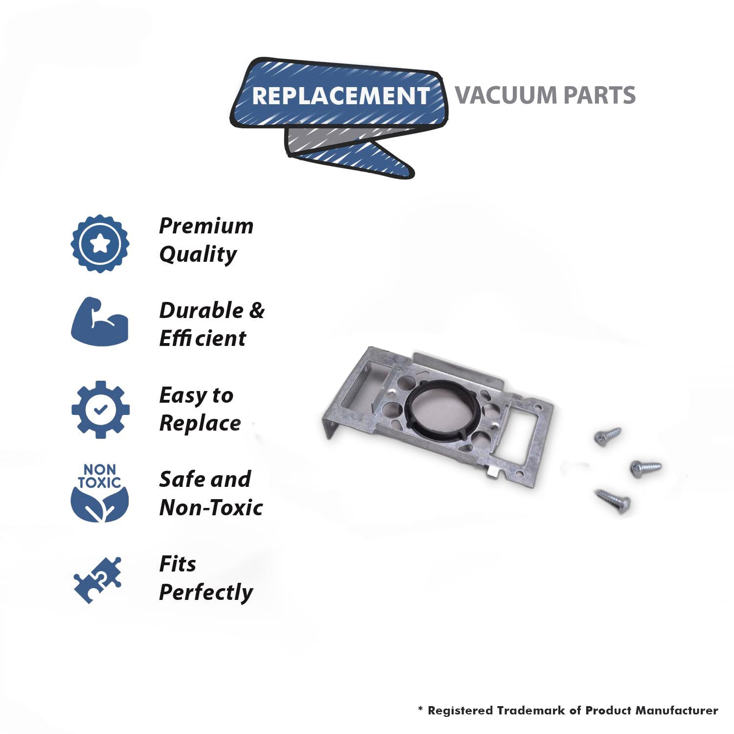Topvacuumparts Replacement Part For Nutone Vacuum Cleaner Mounting Bracket with Screws # compare to part CF361