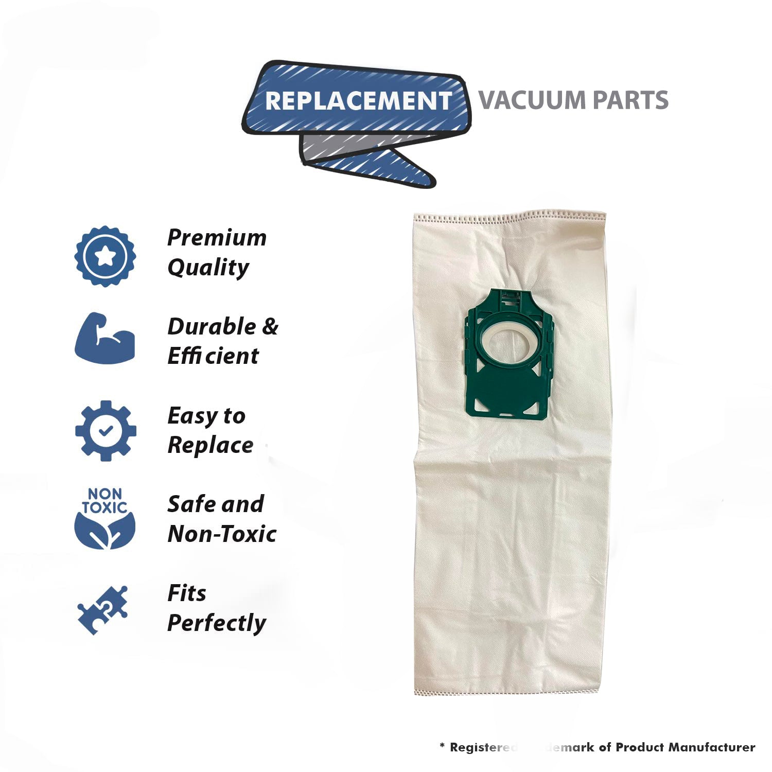 TOP Vccume parts Clean Obsessed H-10 HEPA Bags Fits Simplicity Freedom R10S, R10D,S10SAND & Riccar Supralite R10, R10SAND # compare to parts CH828