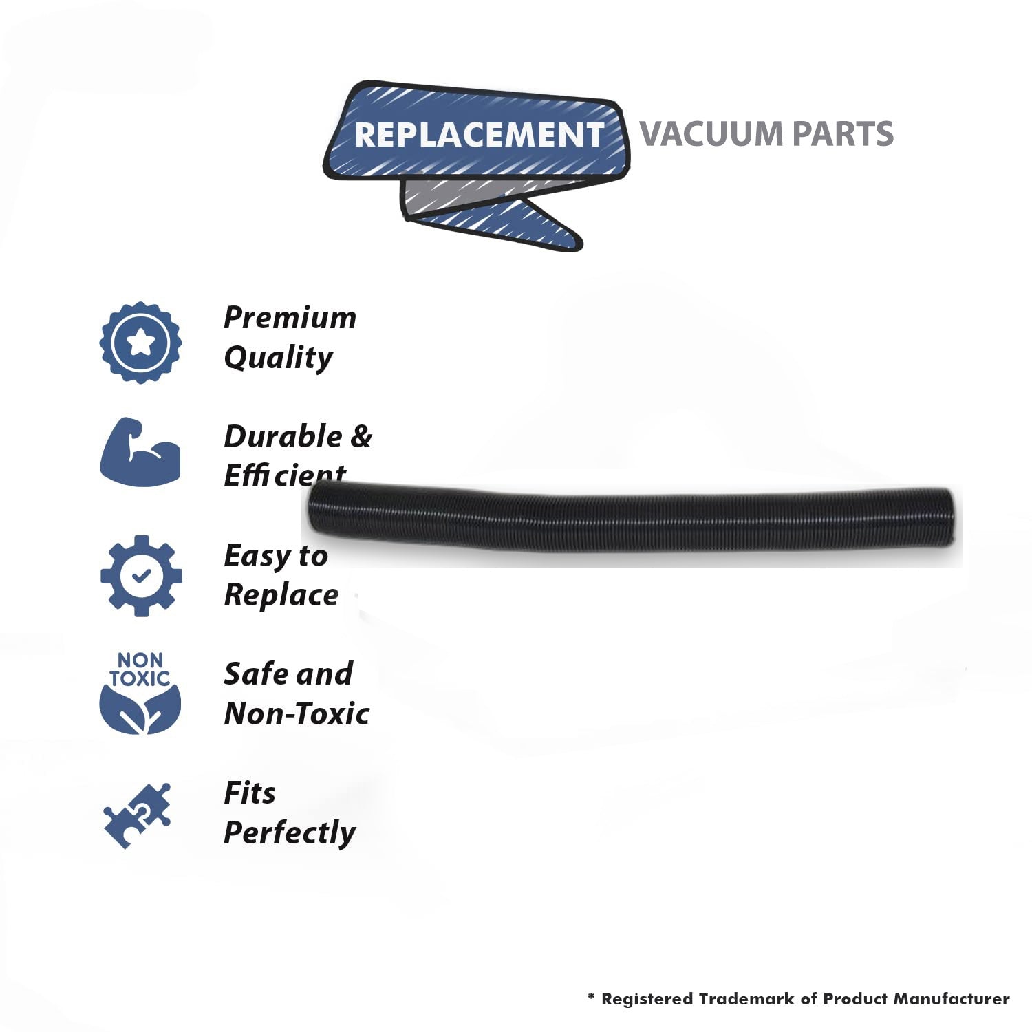 Topvacuumparts Replacement Part For Fuller Brush FBP,14PW Upright Vacuum Cleaner Hose Fuller (2-Pack) # compare to part CM031008