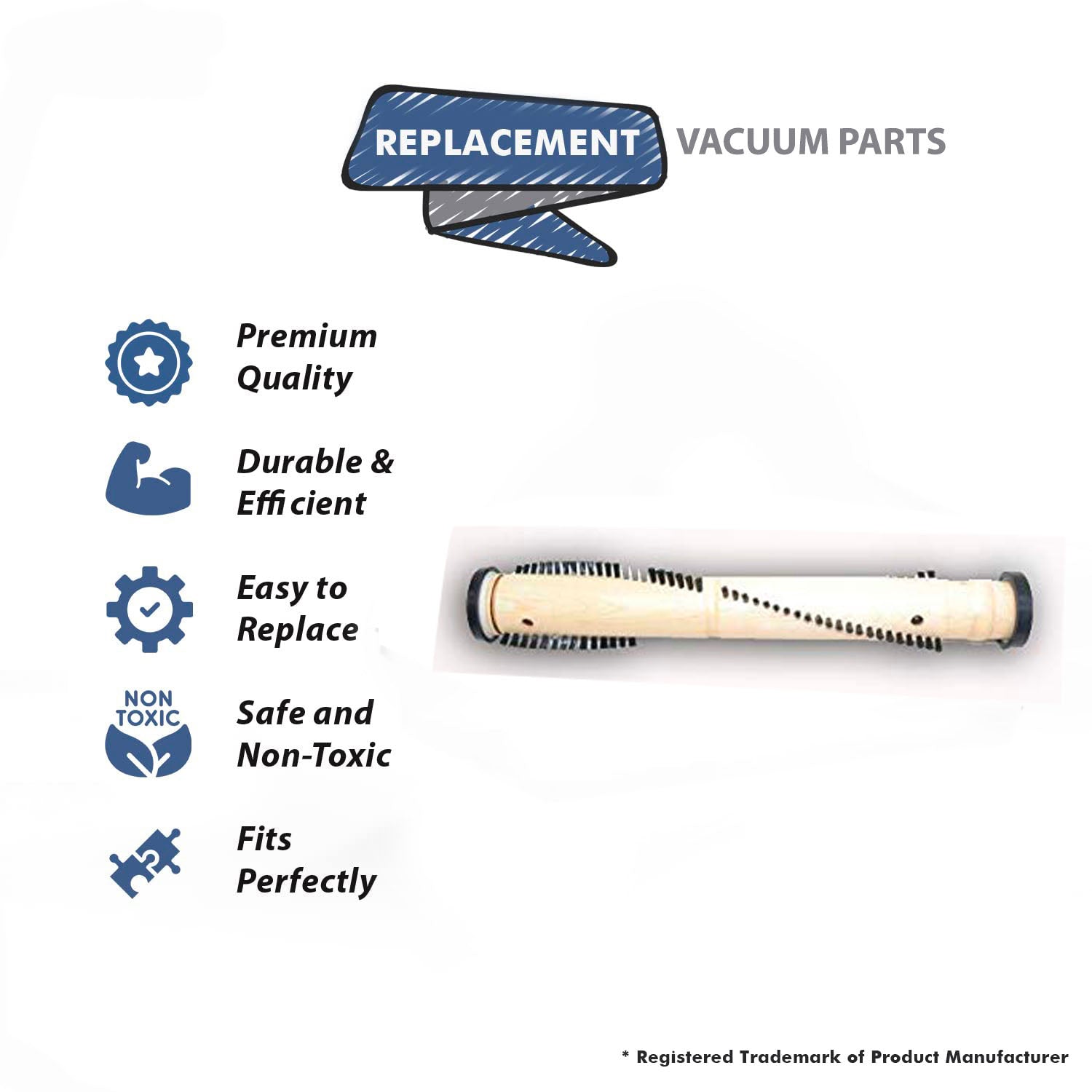 Topvacuumparts Replacement For Simplicity/Riccar Design to Fit Generic 4000, 6000, S20E, R20E Vacuum Brushroll # compare to part D012 0200