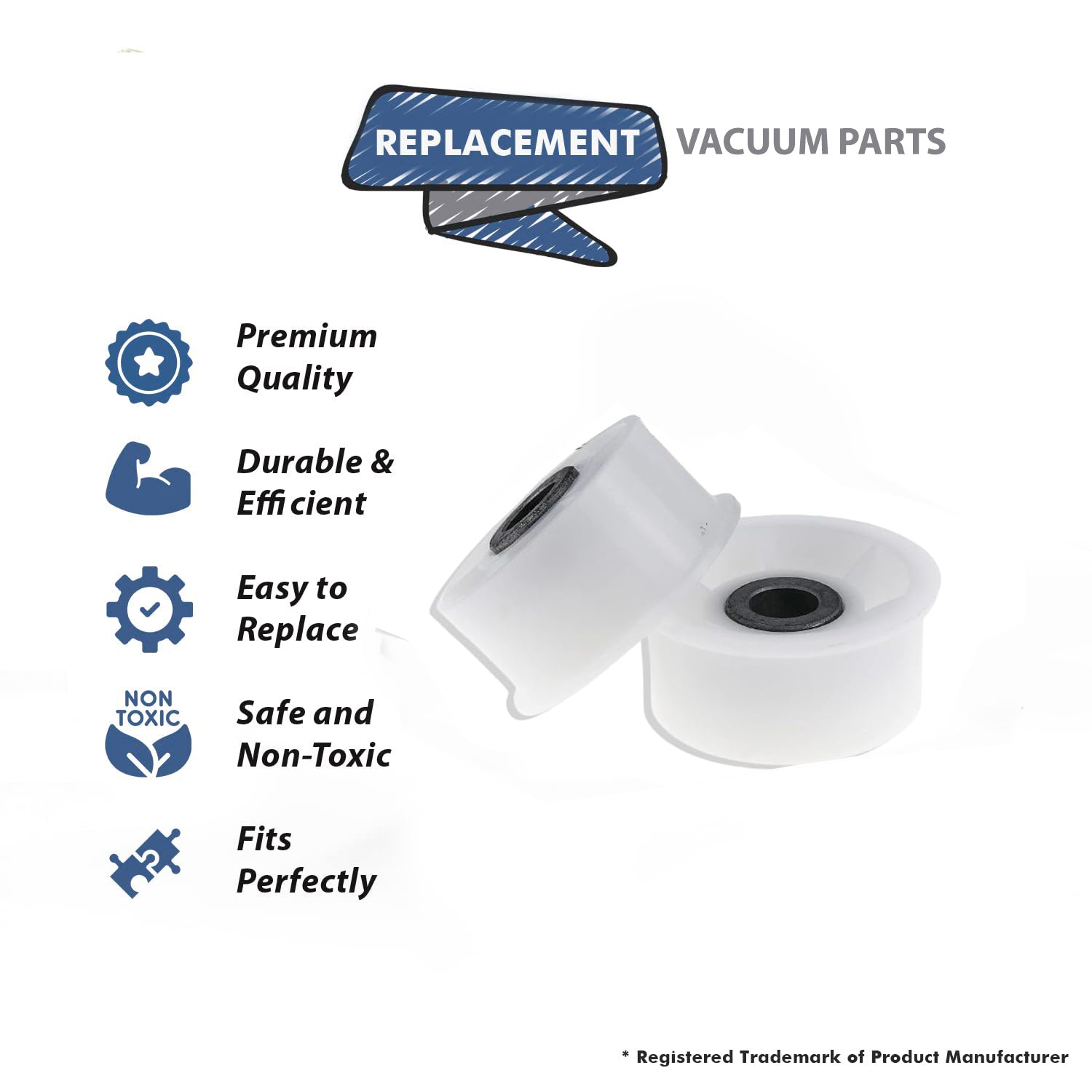 Topvacuumparts Dryer Idler Pulley Wheel 2 Pcs Replace for Samsung DC97-07509B # compare to part DC97-07509B