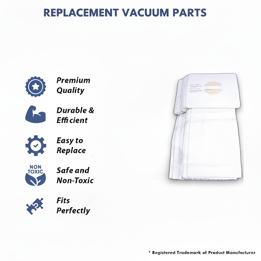 Topvacuumparts Replacement Part For Castex, Nobles VP 1407 Porta Pack Vacuum Cleaner Paper Bags 10# Compare to Part 900005R