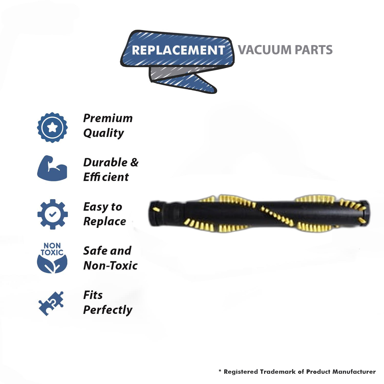Topvacuumparts Replacement Part For Eureka Uptight Vacuum Cleaner 12 Roller Brush Generic Part # compare to part EK207