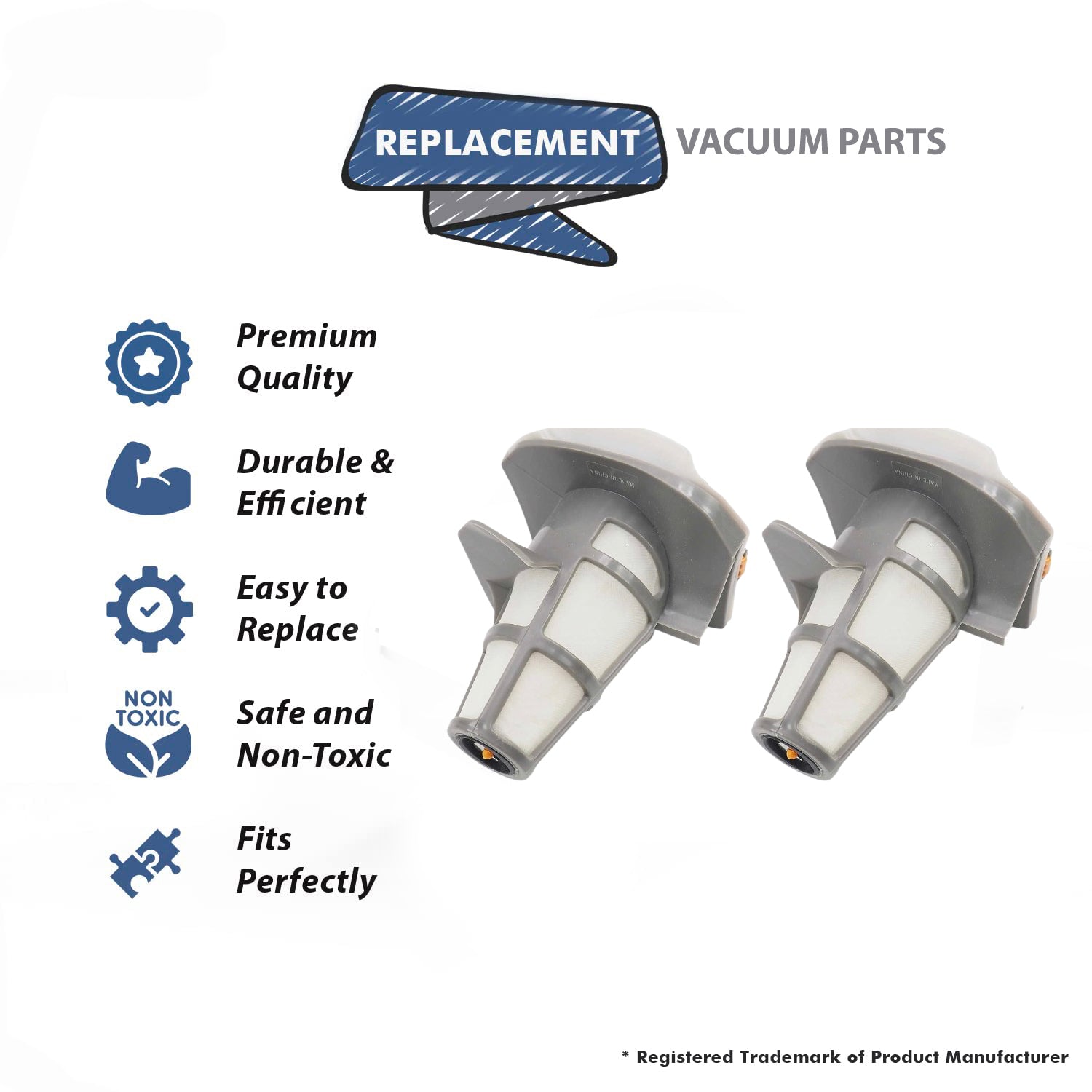 Topvacuumparts Vacuum Filter Case Pack of 2 Filters Replacement Part For Electrolux Vacuums # compare to part El018-2