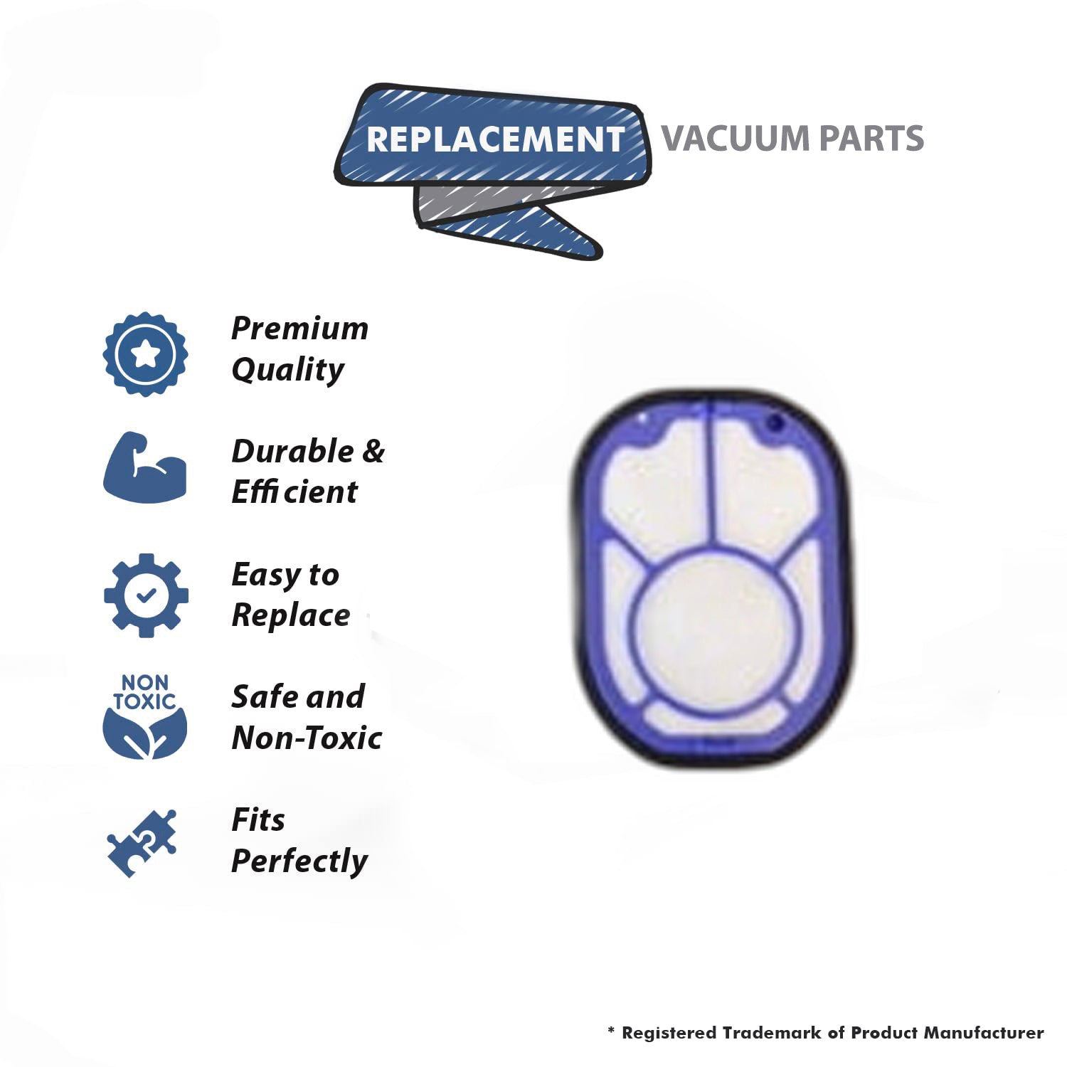 Topvacuumparts Pre Motor Filter Replacement Part For Dyson Vacuum Cleaner # compare to part F614