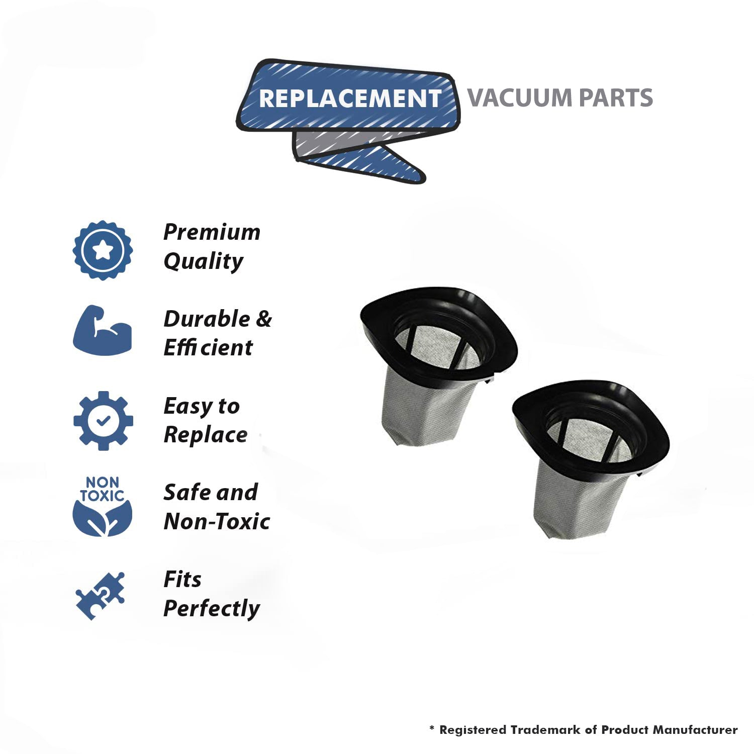 Topvacuumparts 2 Replacement Part For Royal Filter, Bag Versa Quick Vac (Generic) # compare to part F634