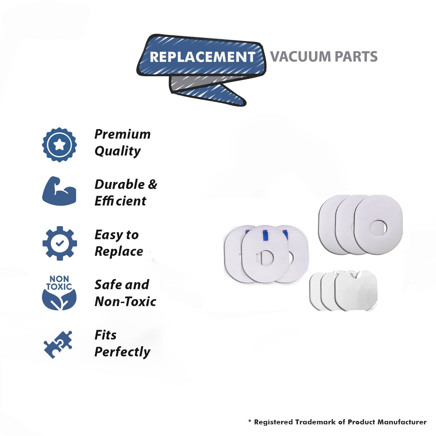 Topvacuumparts Replacement Part For Shark Rocket Vacuum Foam Filter Set-3# compare to part 52-2365-02