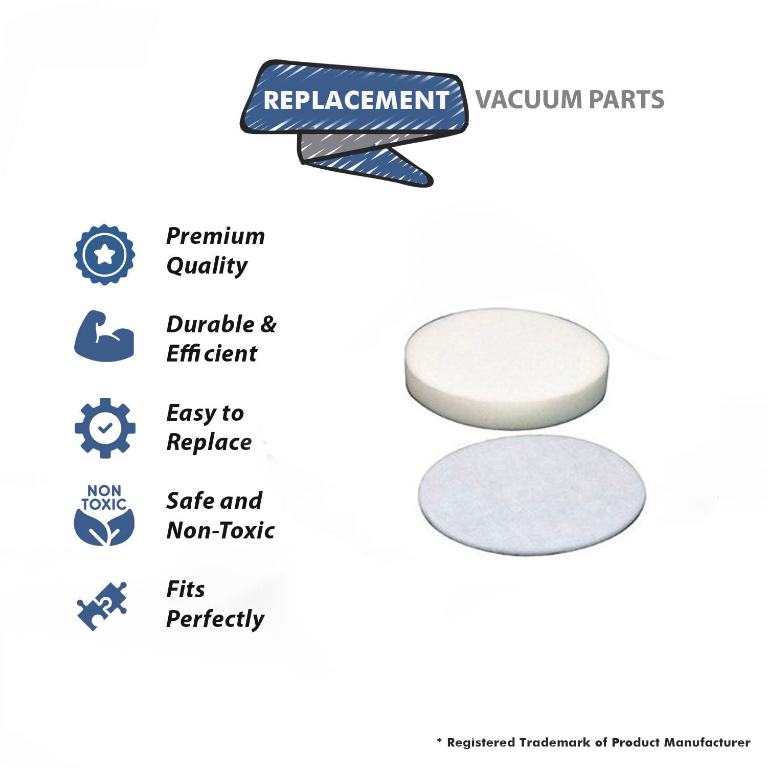 Topvacuumparts Replacement For Shark Navigator Proffessional NV70 NV80 NV90 UV420 NV71BL Upright Vacuum Cleaner Filter Kit # compare to part XFF80