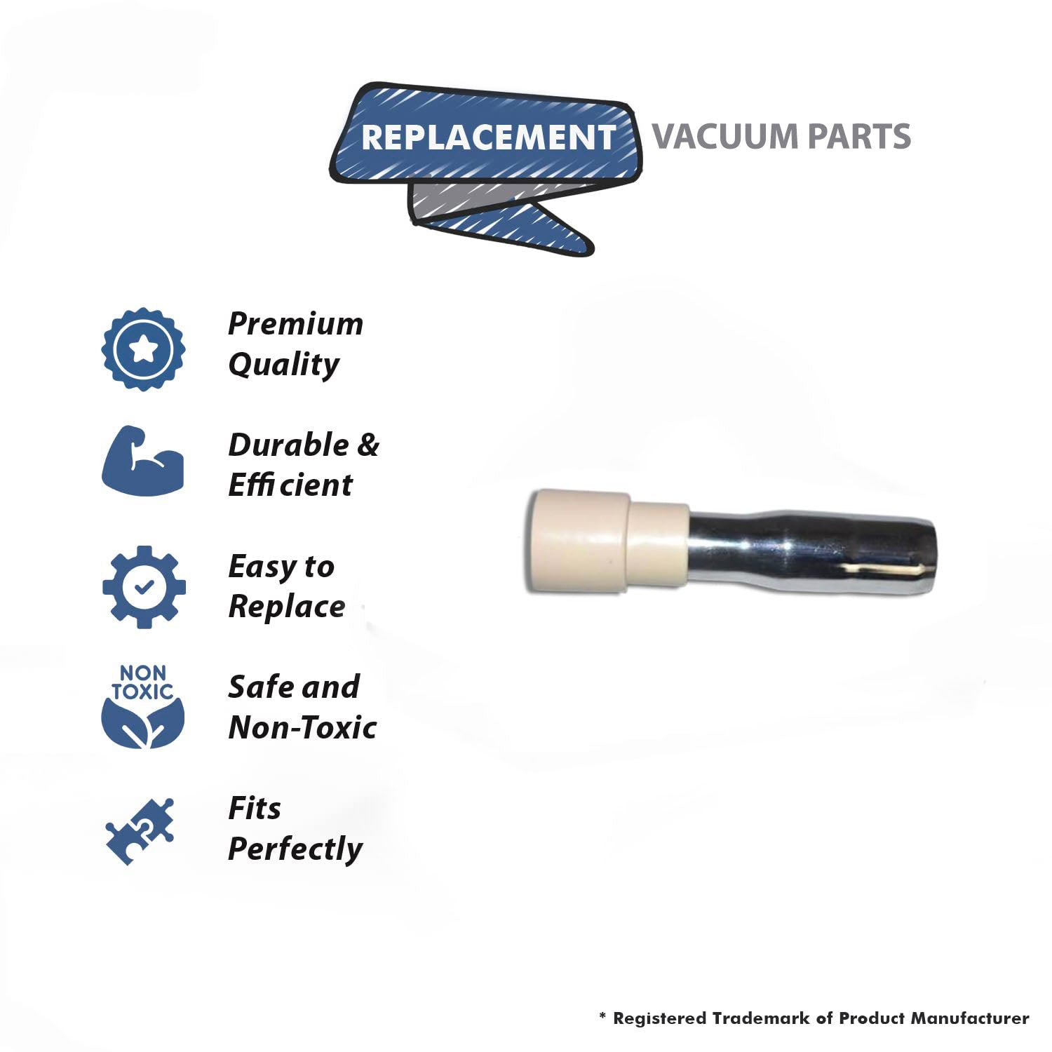 Topvacuumparts Replacement Part For Nutone Central Vacuum Cleaner Wall End W/Crushproof Cuff
