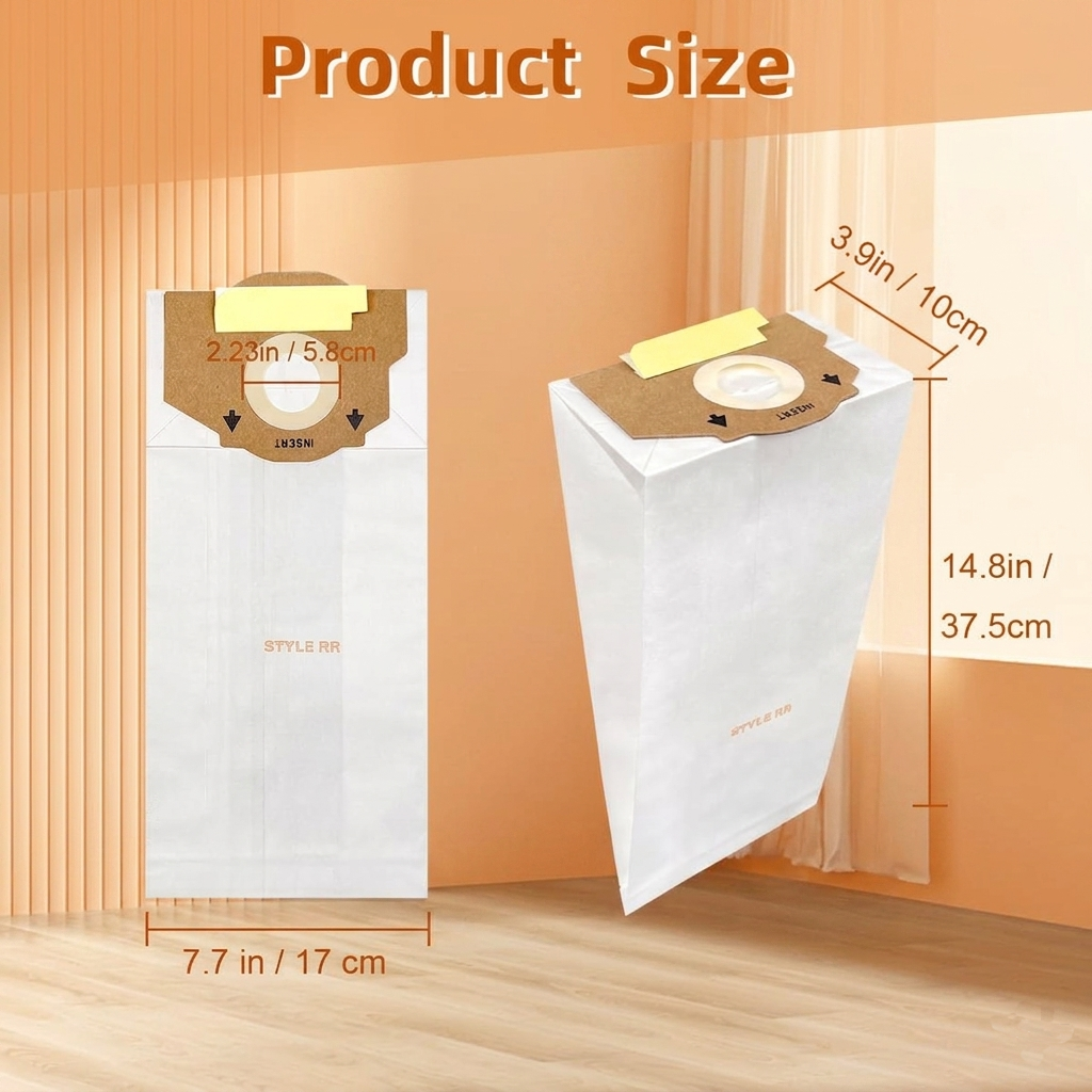 Topvacuumparts 12 Packs Replacement Vacuum Bags Compatible with Eureka RR, Part #164 Boss Smart Vac 4800 Series, Style RR Upright Vacuum Bags