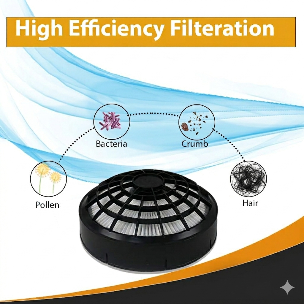 Replacement Part For Proteam All 6 & 10 Qt Back Pack Vacuum Cleaner Dome Hepa Filter # compare to part 106526