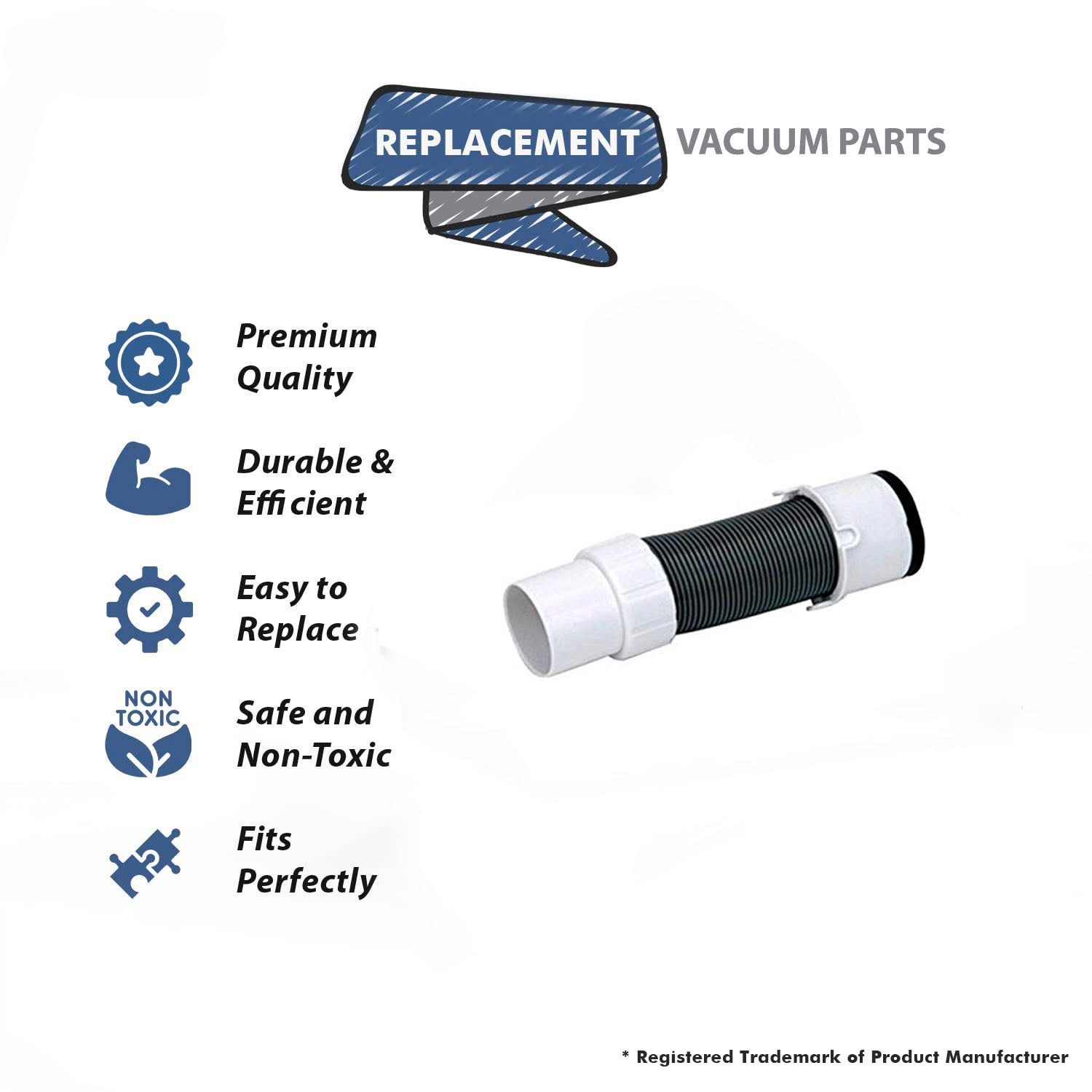 Topvacuumparts Replacement Part For Shark NV355, NV356 Navigator Lift Away Vacuum Cleaner Nozzle Hose # compare to part 156FFJ