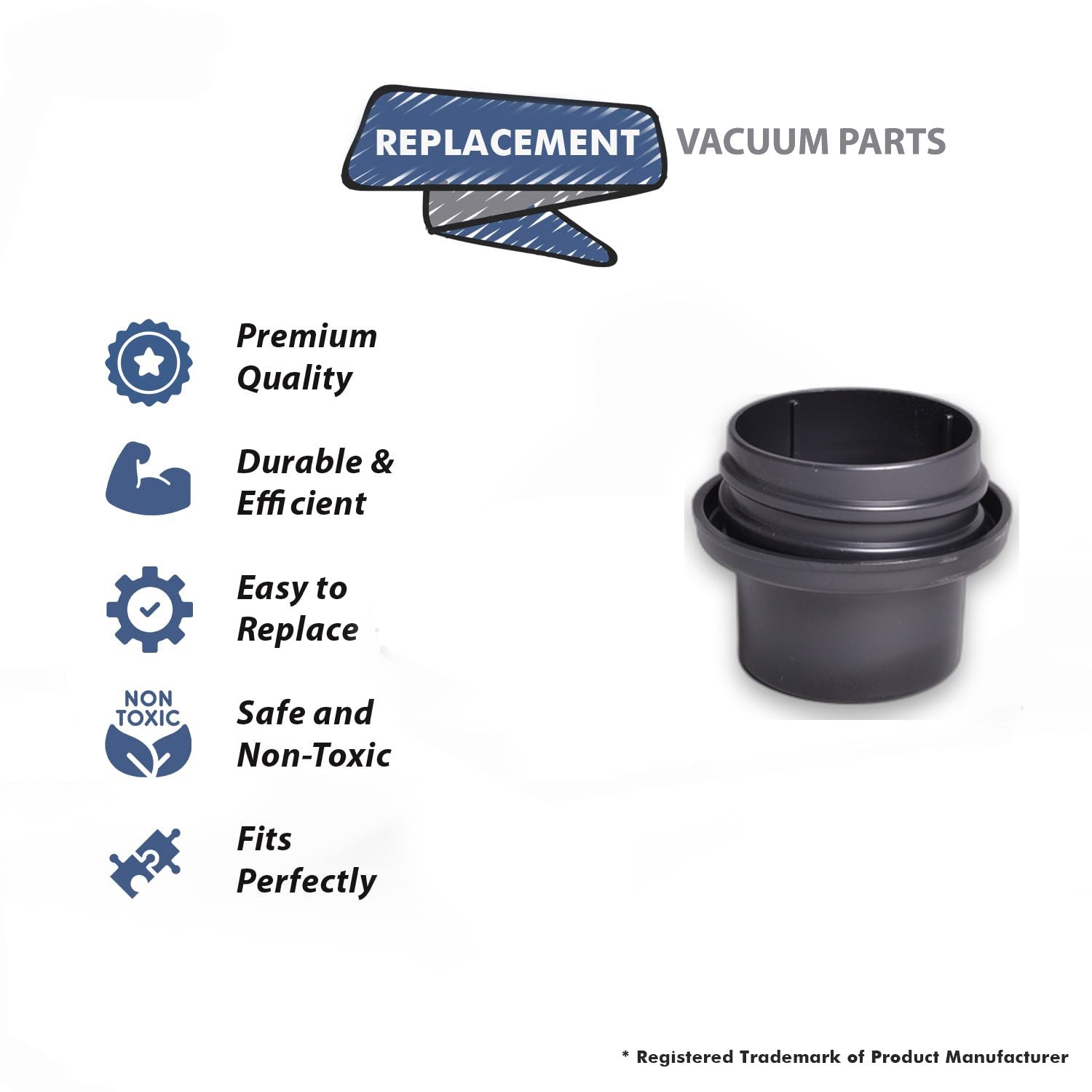 Topvacuumparts Replacement Part For Shop-Vac Vacuum Cleaner 2 1/2 inch Threaded Hose End # compare to part HFA-200-1C111