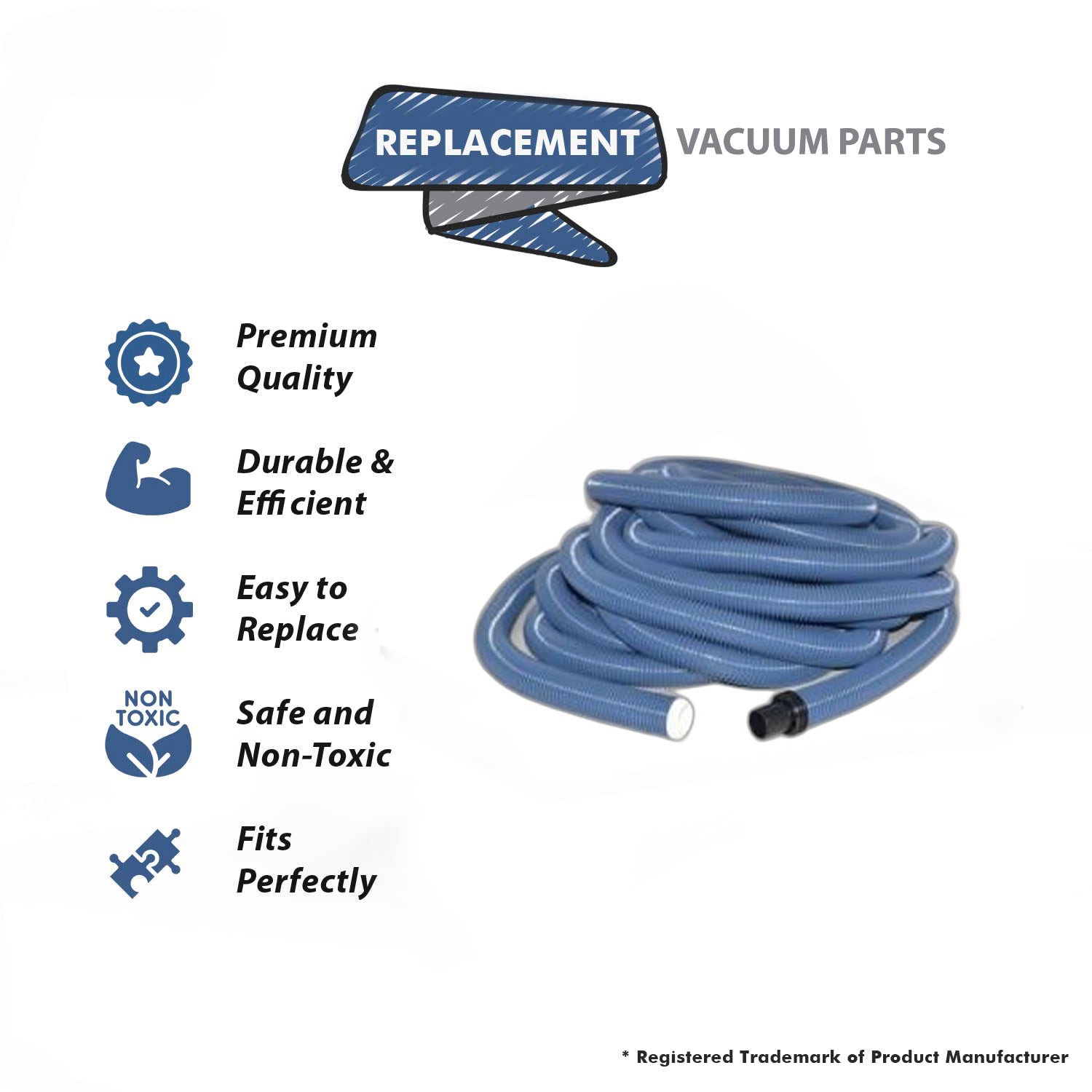 Topvacuumparts Replacement Part For Hide-A-Hose RAPID FLEX,60 Vacuum Cleaner Hose # compare to parts HS402156P
