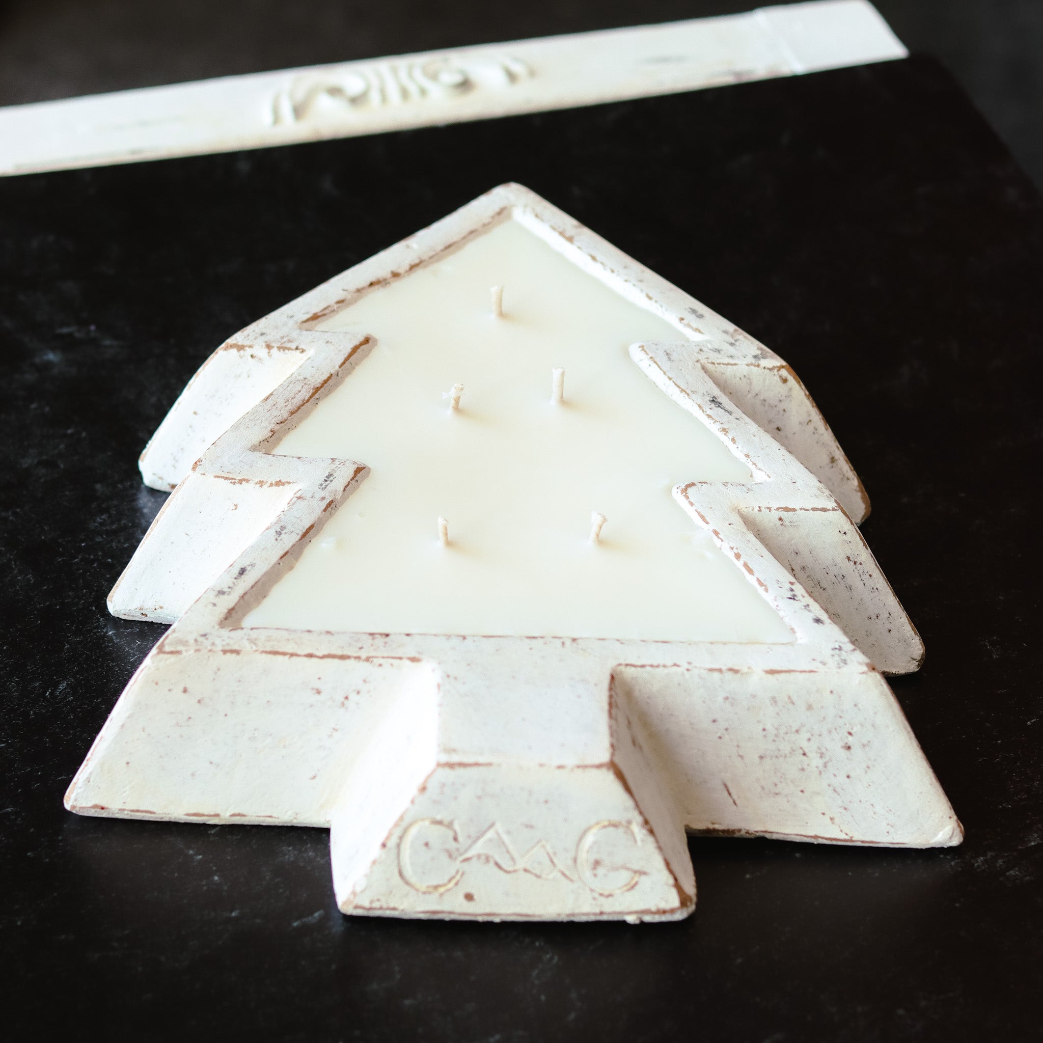 White Pottery Tree Bowl Candle - Blackberry Ginger
